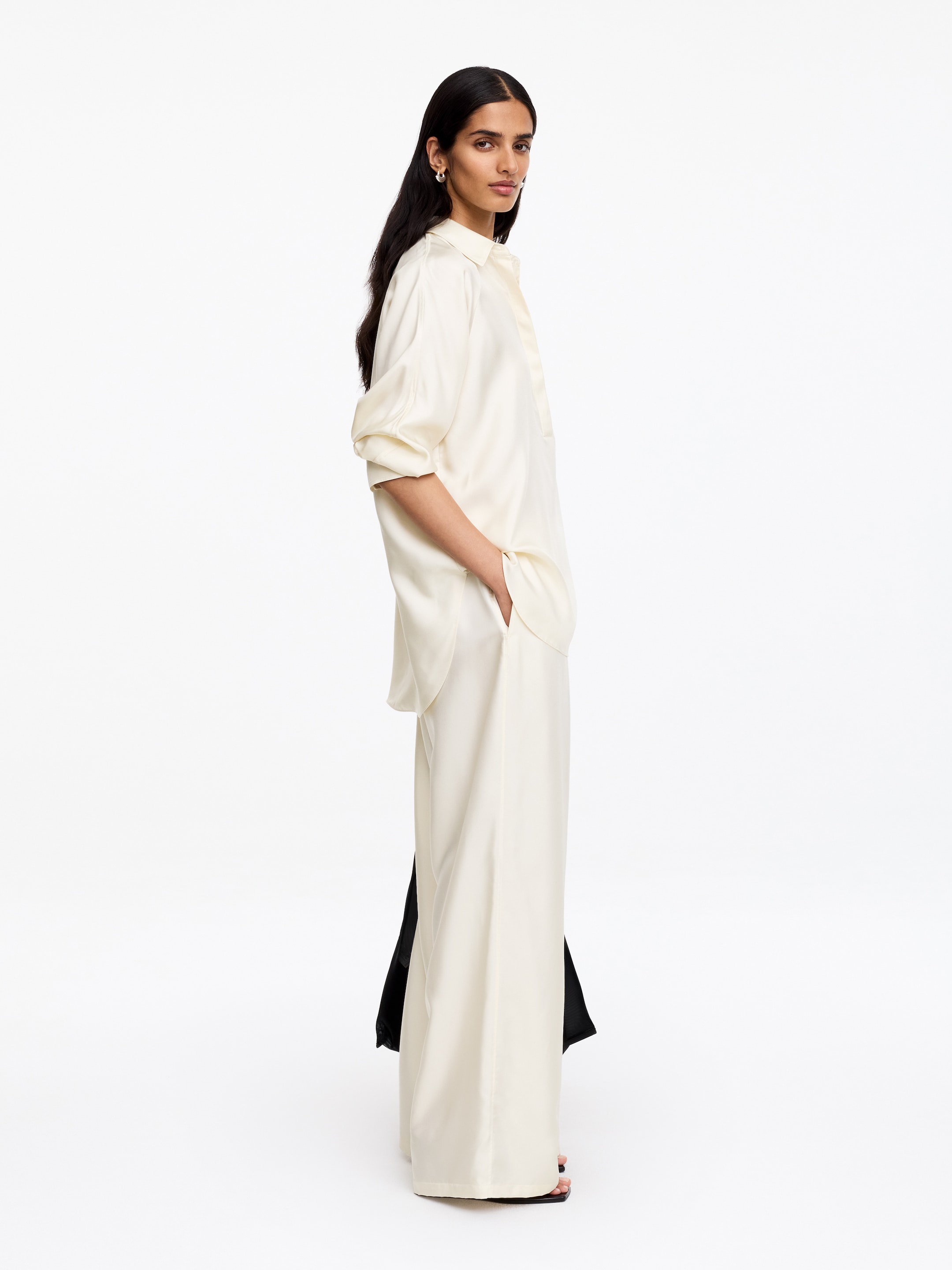 Camisa de sarga de seda - Blanco roto - Corte estándar - Women - StillMedia/Lookbook - 5