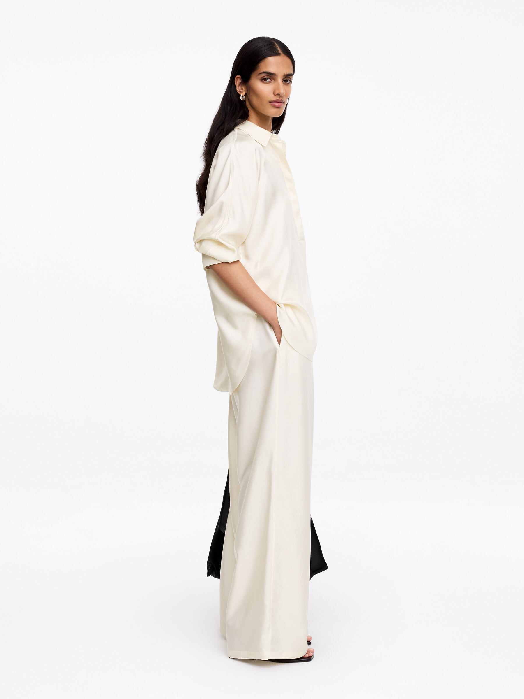 Hemd aus Seidentwill - Cremeweiß - Regular Fit - Women - StillMedia/Lookbook - 5