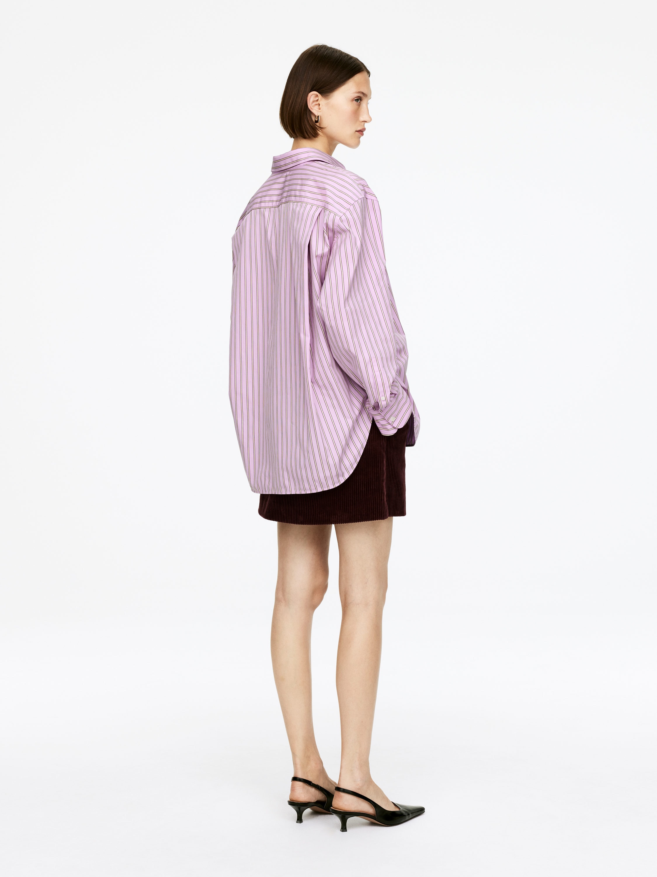 Relaxed Poplin Shirt - Pink - Loose fit - Women - StillMedia/Lookbook - 7