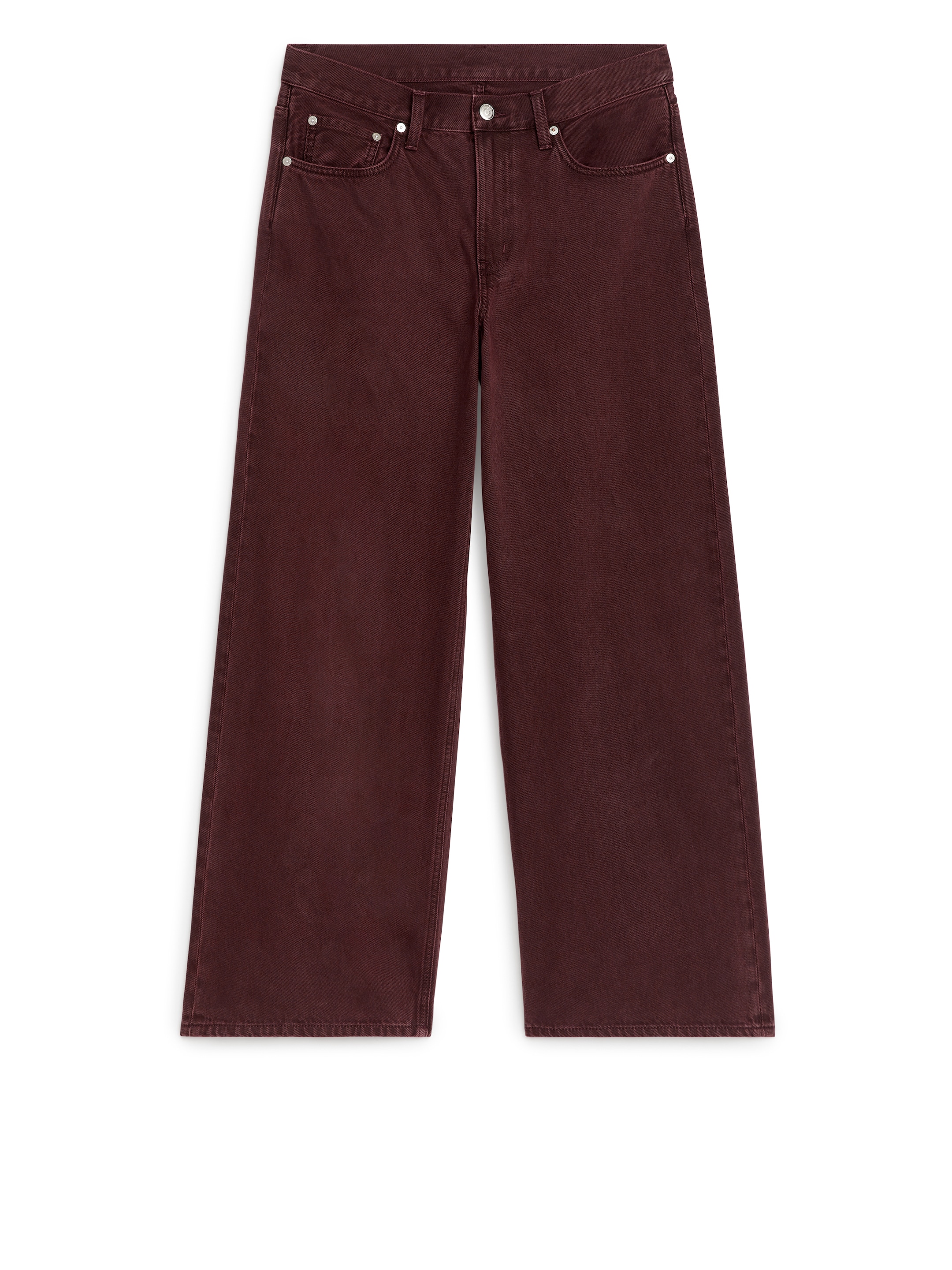 View larger image: CLOUD Loose Wide Jeans - Burgundy - Ladies | H&M GB 1