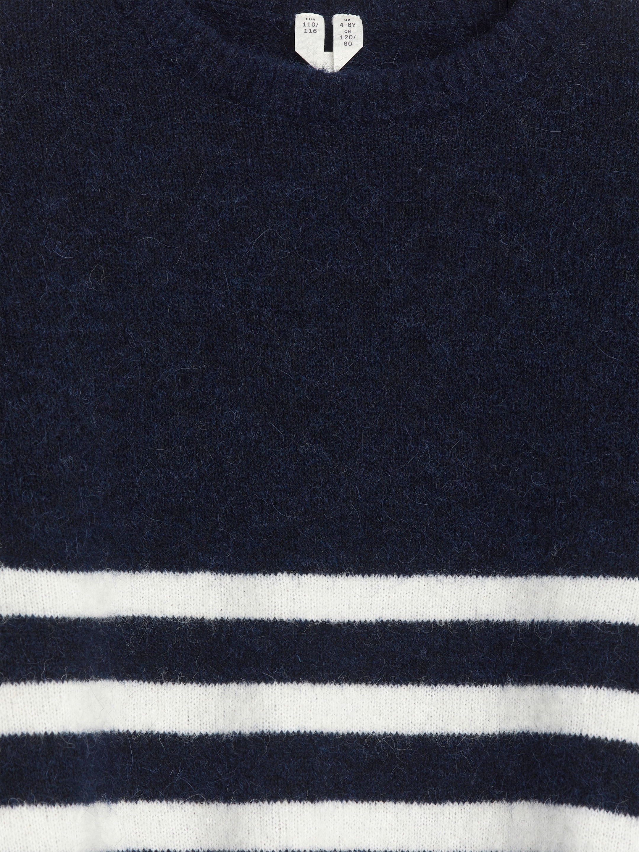 View larger image: Alpaca-Wool Blend Jumper - Dark Blue/White - Kids | H&M GB 3