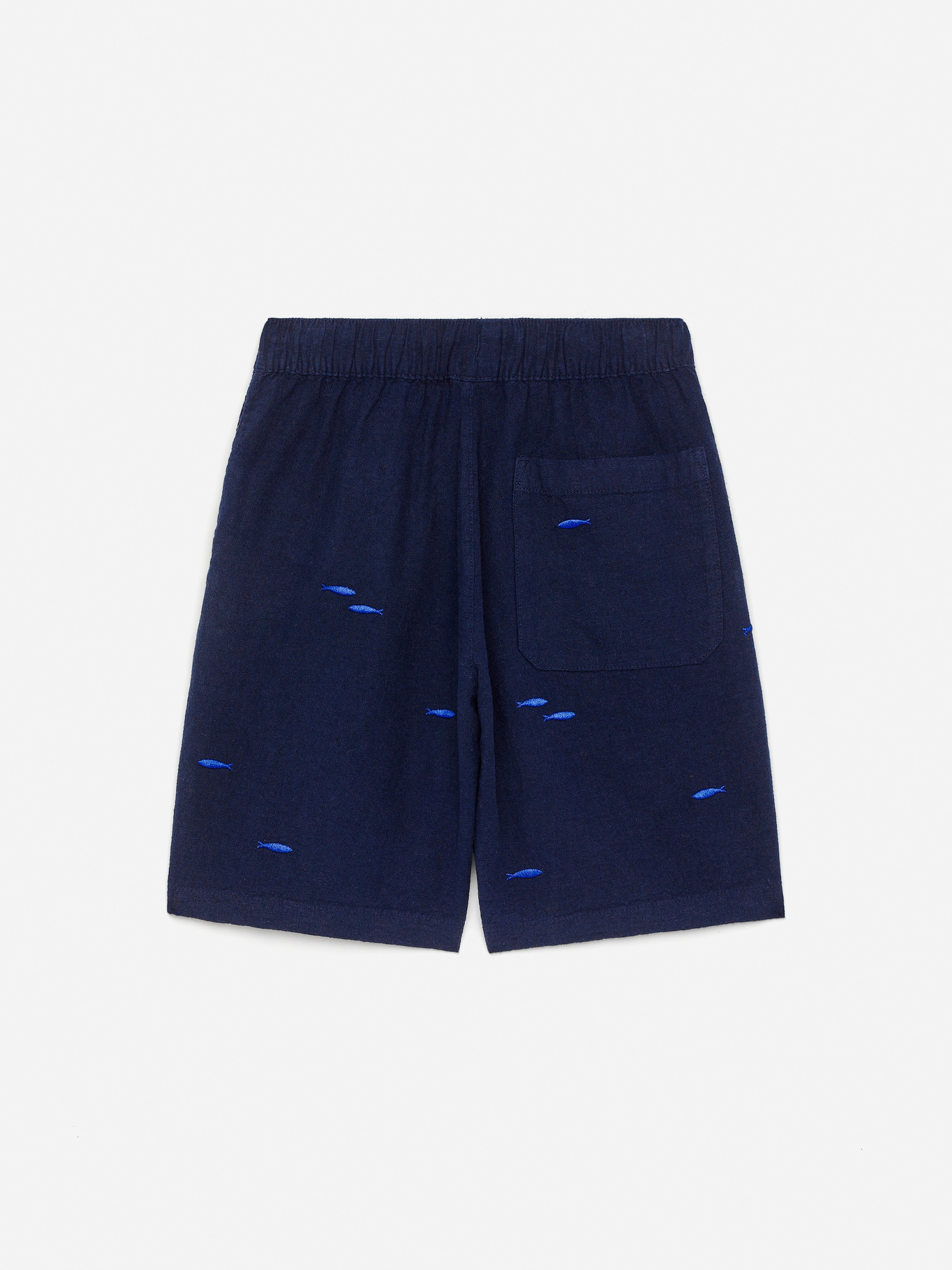 Baumwollshorts mit Stickerei - Dunkelblau/Fische - Regular Fit - Children - StillMedia/DescriptiveStillLife - 1