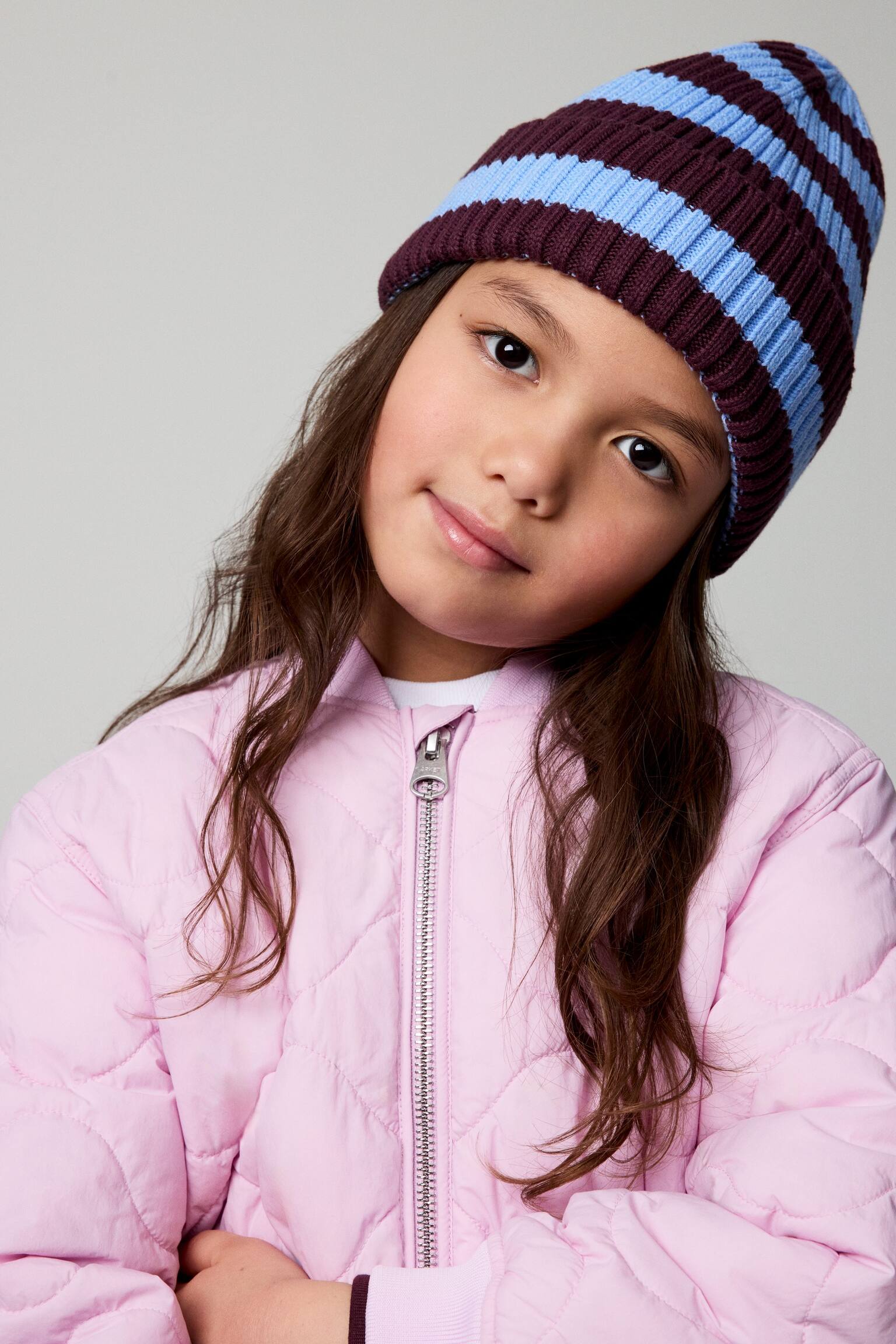 Rippstrickmütze - Blau/Burgunderrot/Orange/Rosa/Blau/Khakigrün/Lila/Rosa/Grün/Knallrot/Blau/Beige - 3