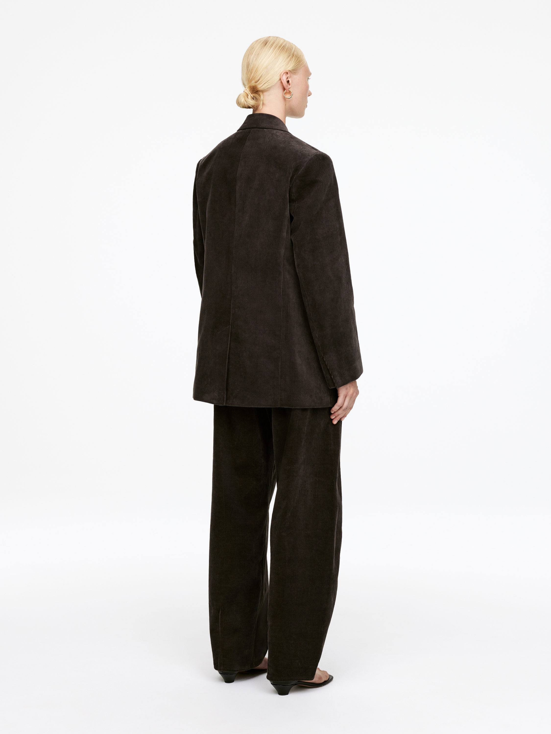 Corduroy Blazer - Dark Brown - Relaxed fit - Women - StillMedia/Lookbook - 5