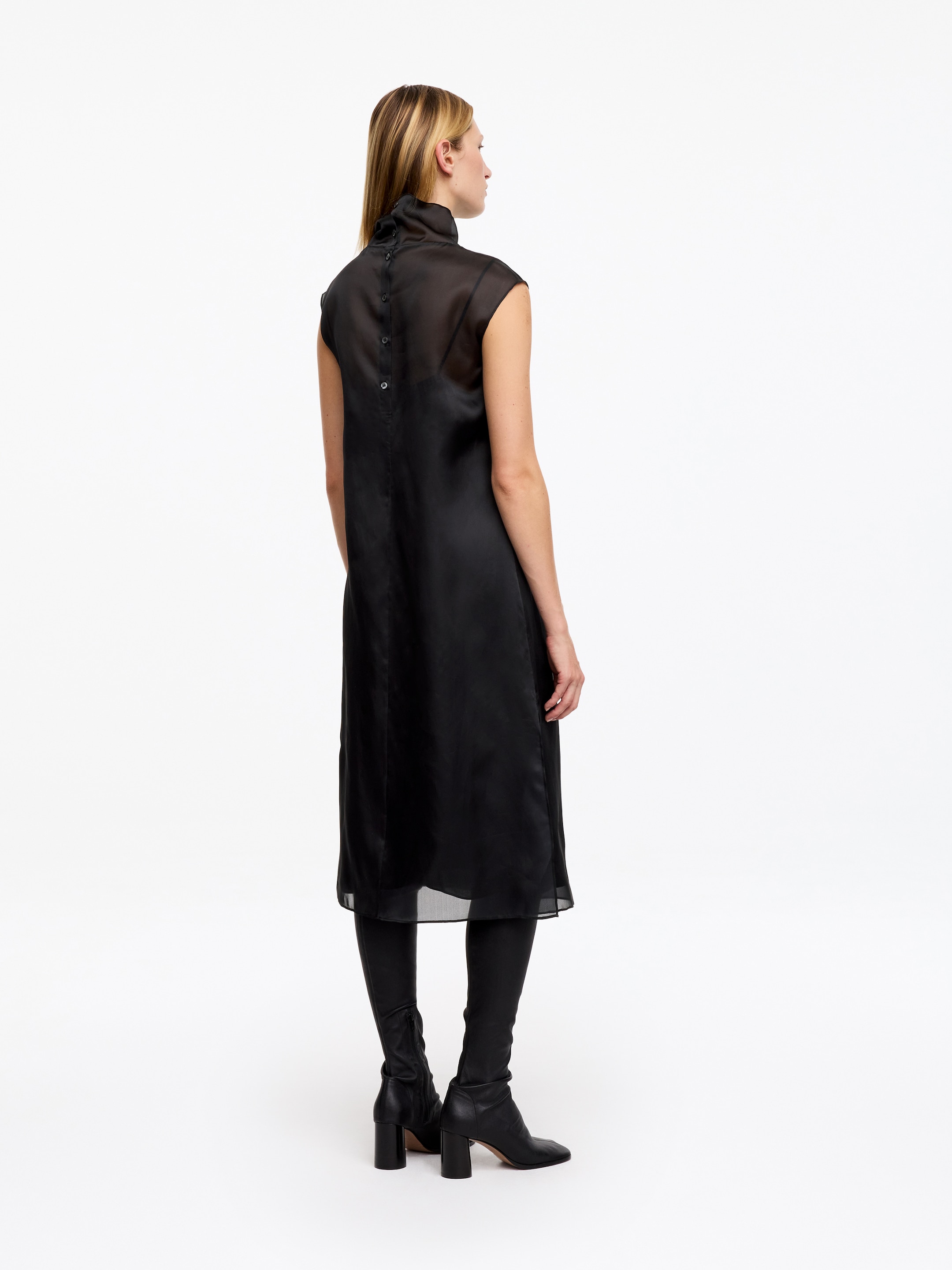 Silk Organza Dress - Black - Regular fit - women - StillMedia/Lookbook - 5