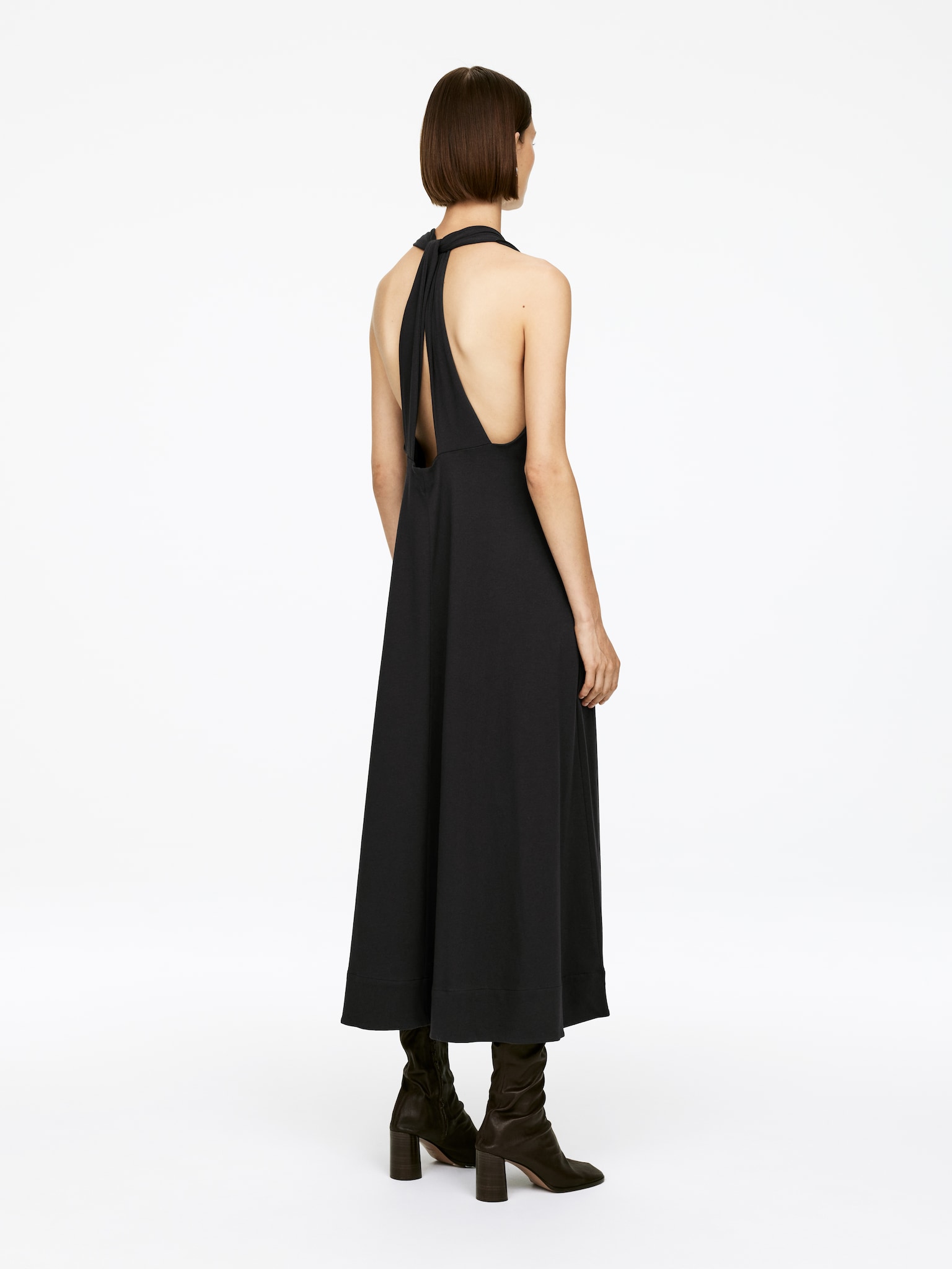 Robe dos nu - Marron foncé - 3
