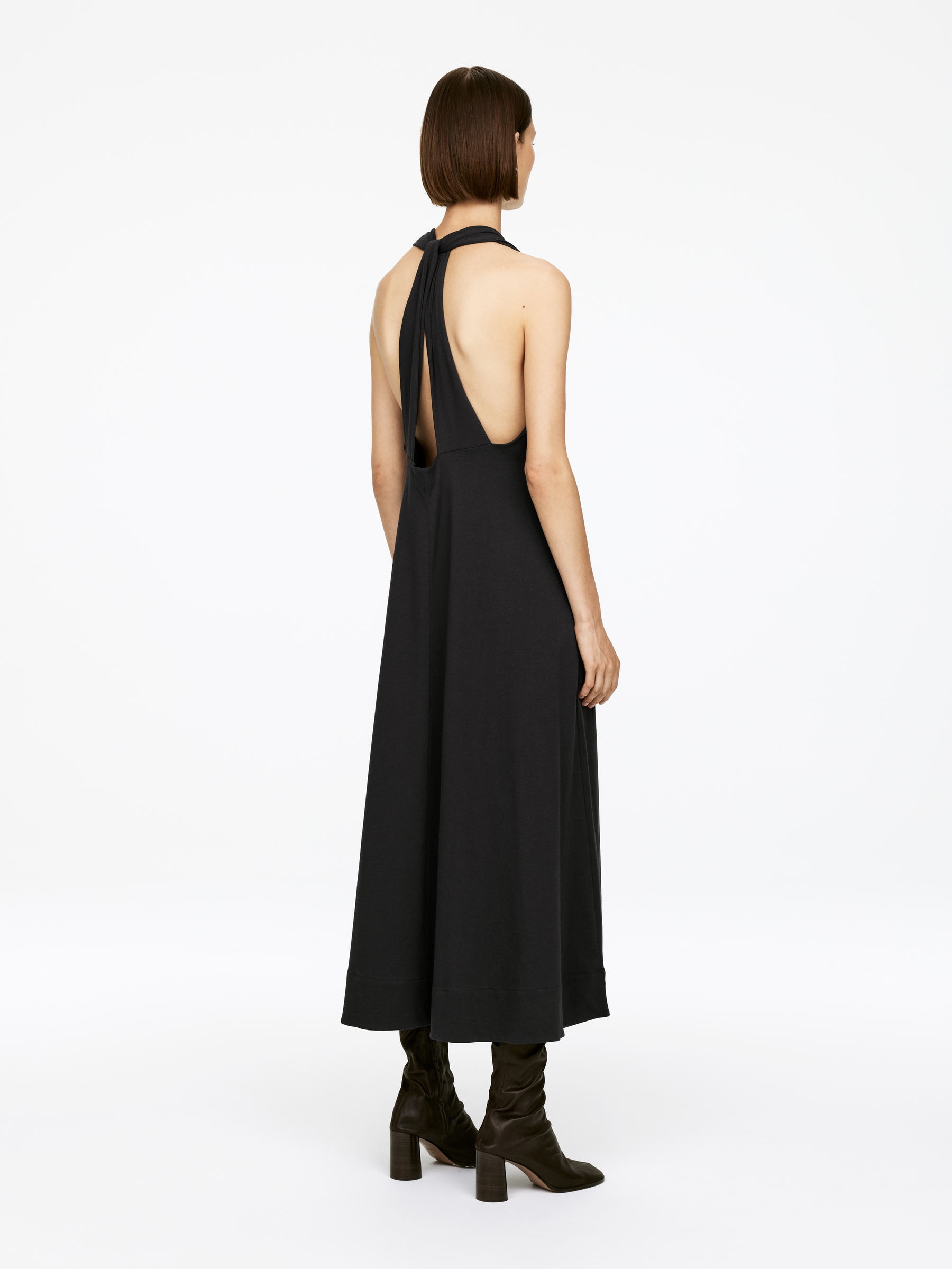 Halterneck Dress - Dark Brown - Regular fit - Women - StillMedia/Lookbook - 4