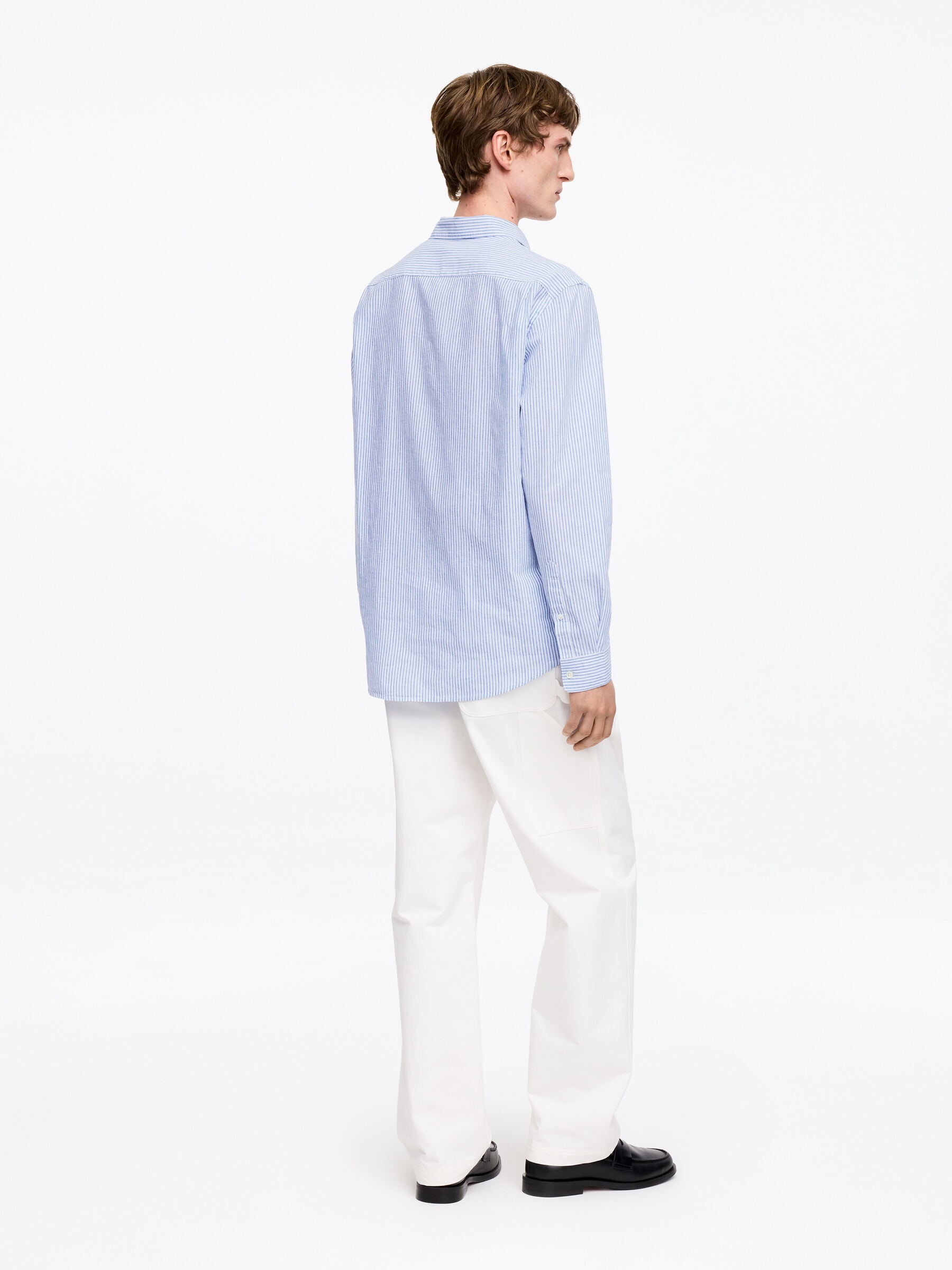 Cotton Blend Shirt - Blue/White - Regular fit - Men - StillMedia/Lookbook - 3