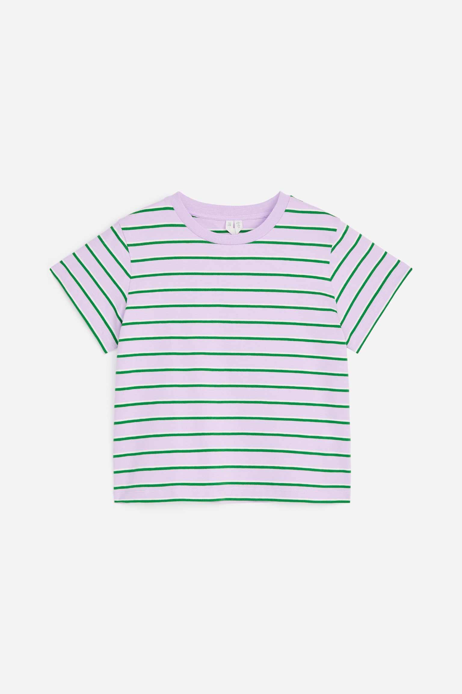 Wijdvallend T-shirt - Lila/groen/Wit/Rood/wit/Lilac - 1