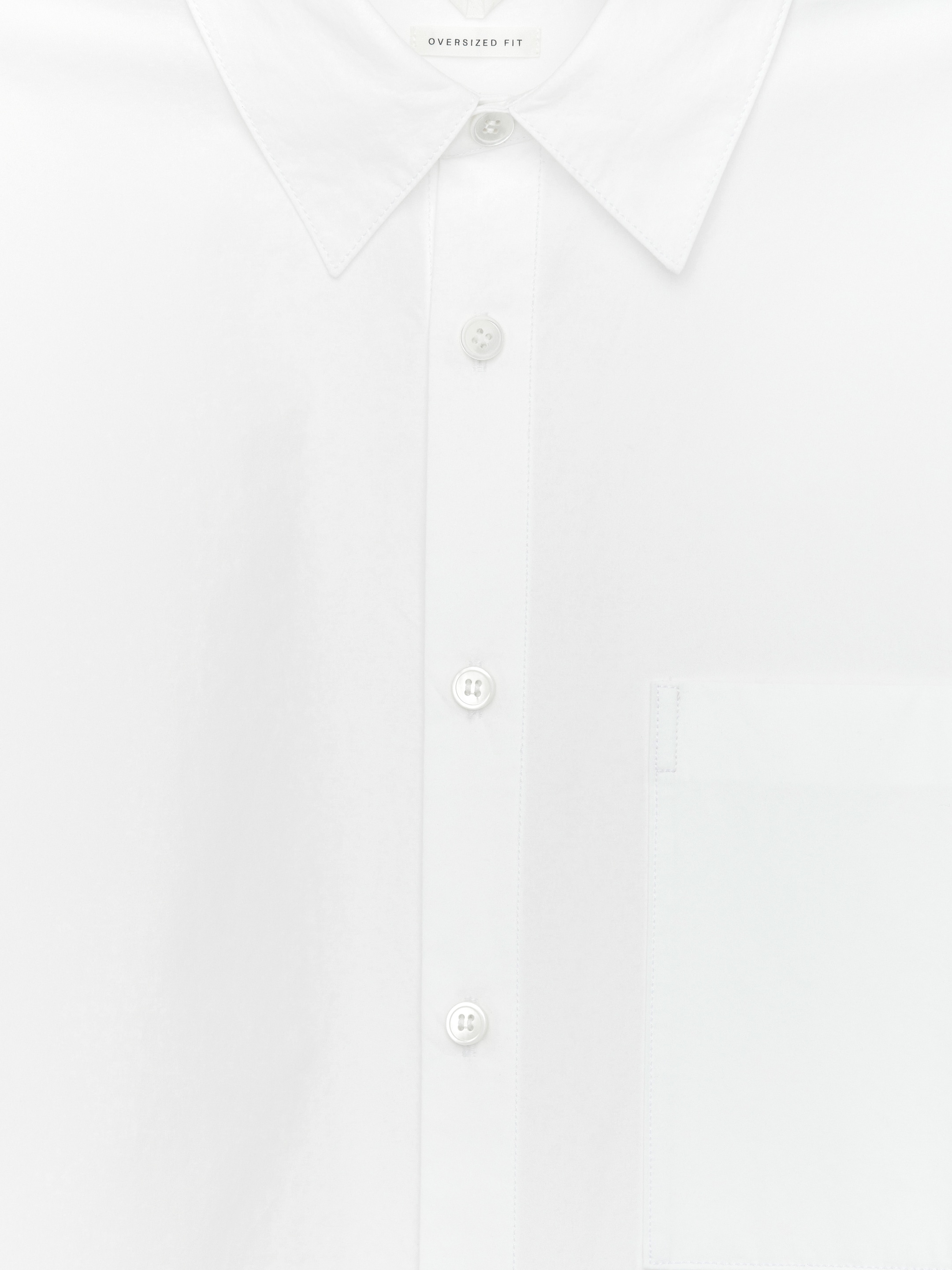 Zobrazit větší obrázek: Oversized popelínová košile - White - MUŽI | H&M CZ 6