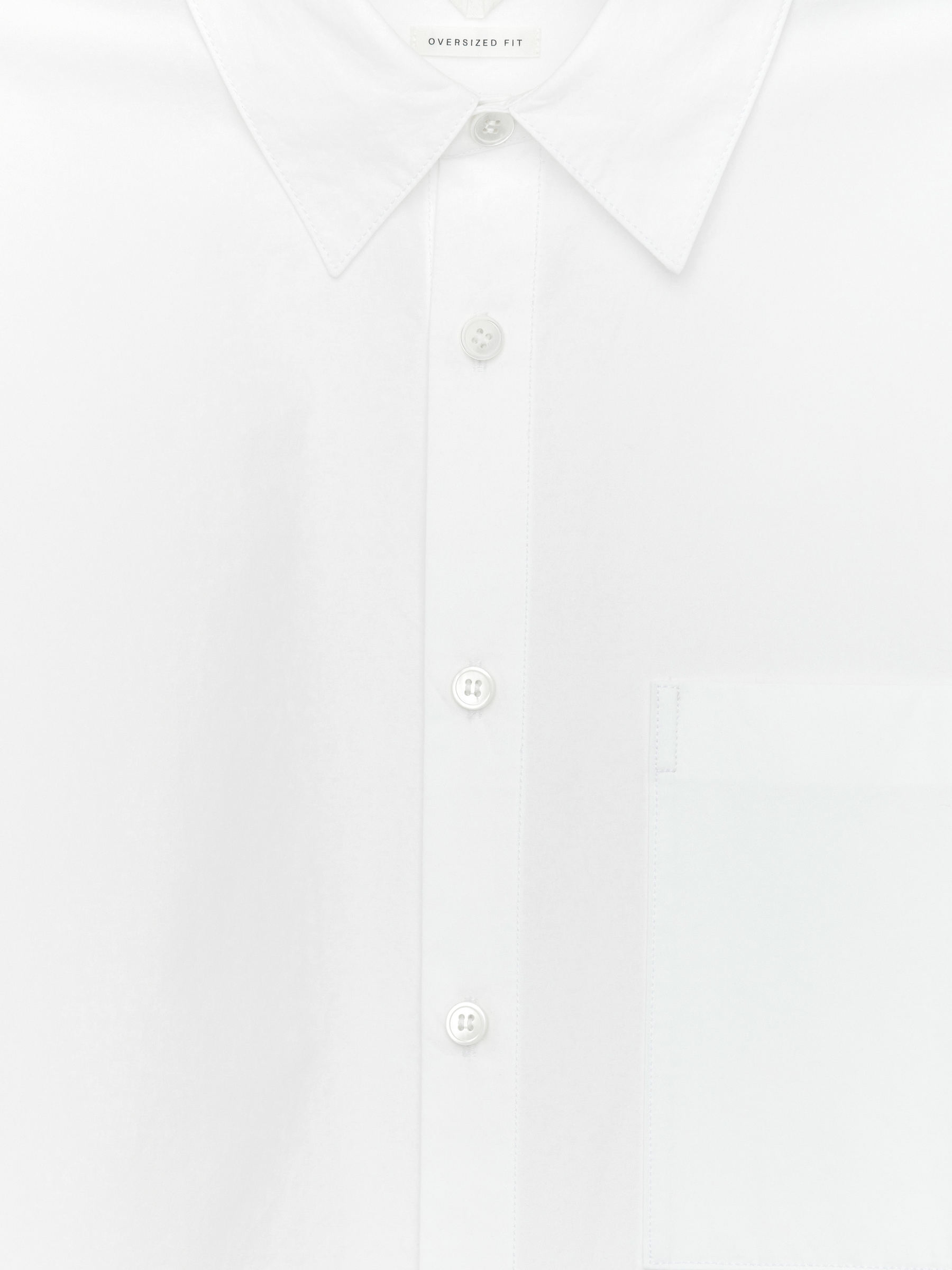 Oversized Poplin Shirt - White - Oversized - Men - StillMedia/DescriptiveDetail - 2