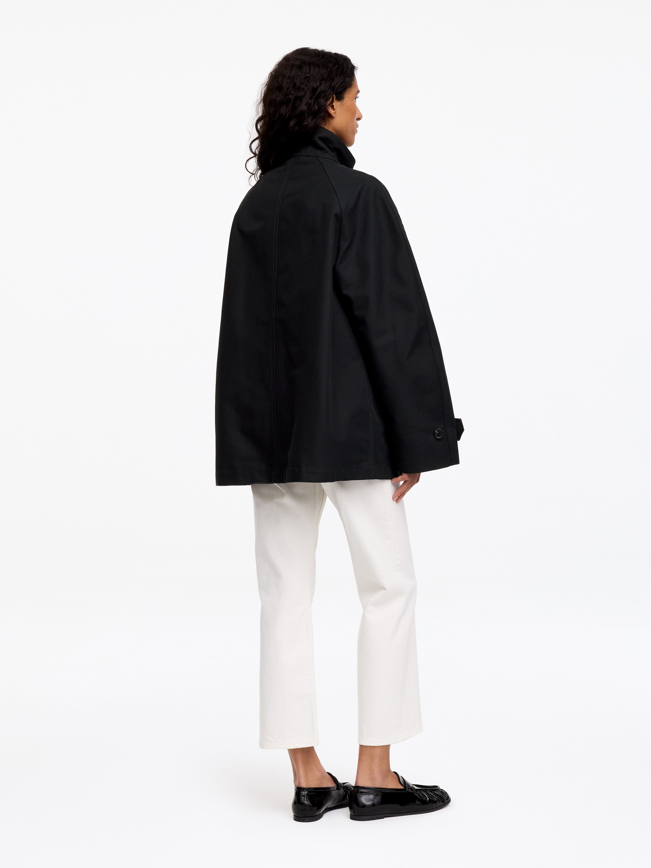 Jacke mit Cordkragen - Schwarz - Loose Fit - women - StillMedia/Lookbook - 13