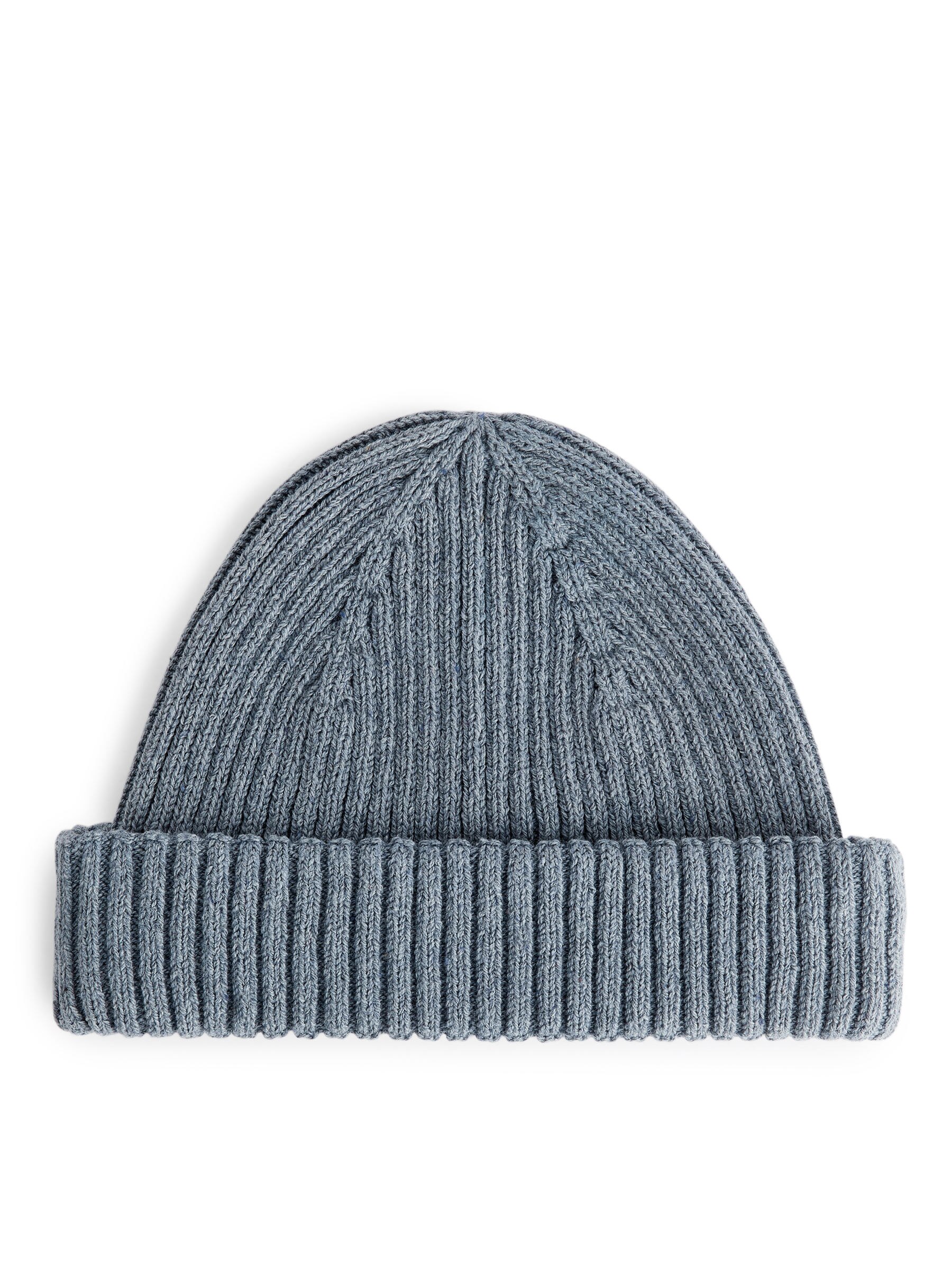 Gerippte Baumwoll-Beanie - Blau meliert - Herren - StillMedia/DescriptiveStillLife - 1