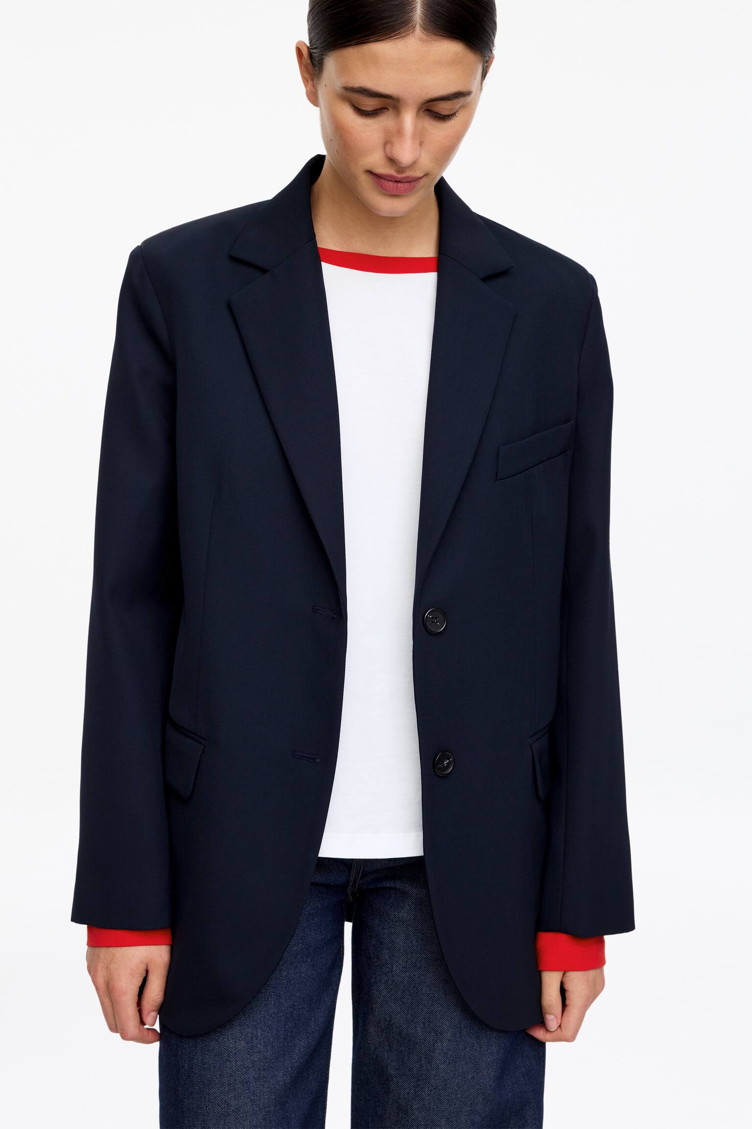 Camiseta de manga larga - Blanco/Rojo/Blanco/gris - 4