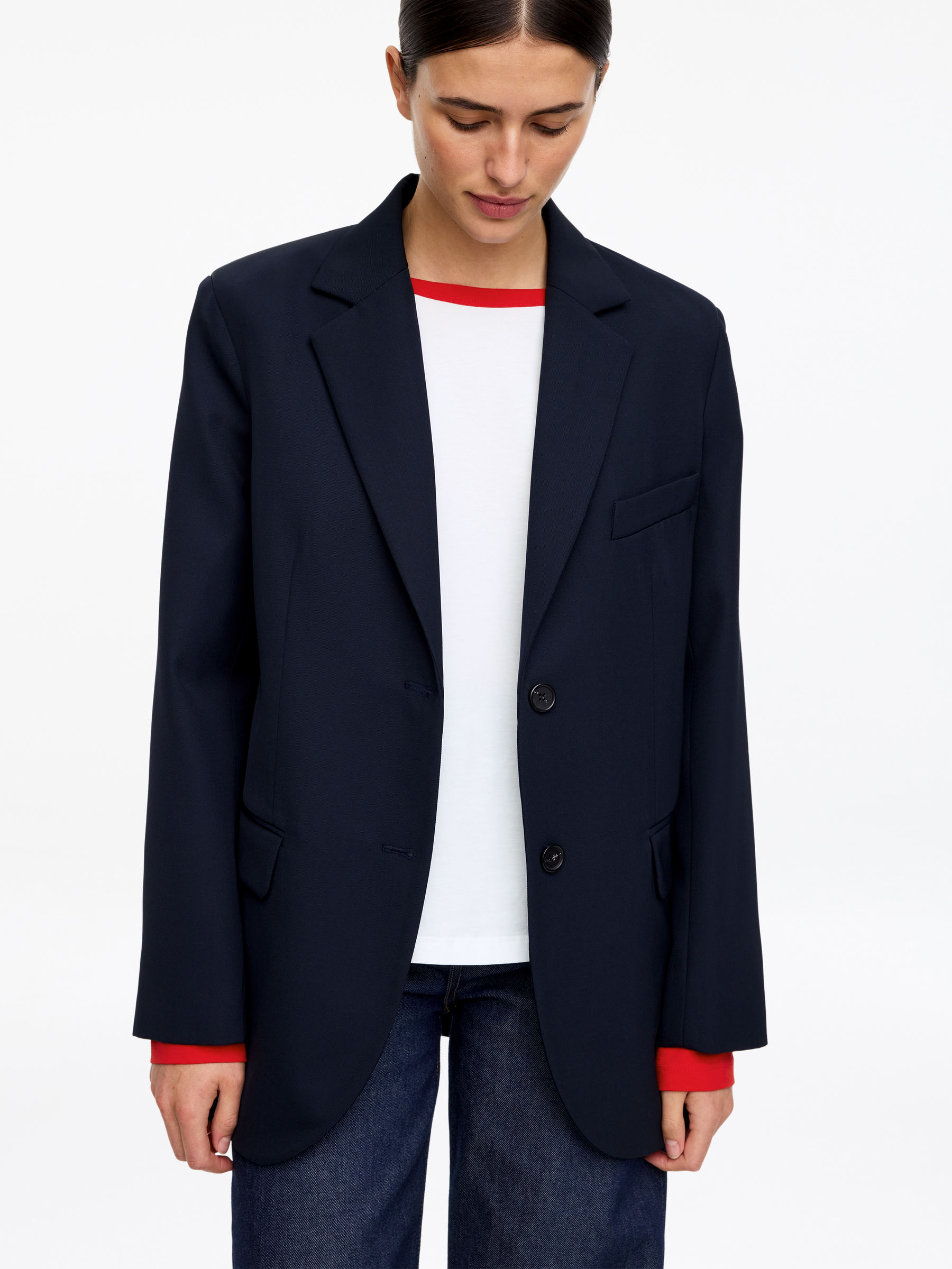 Long-Sleeved T-Shirt - White/Red - Regular fit - Women - StillMedia/Lookbook - 2