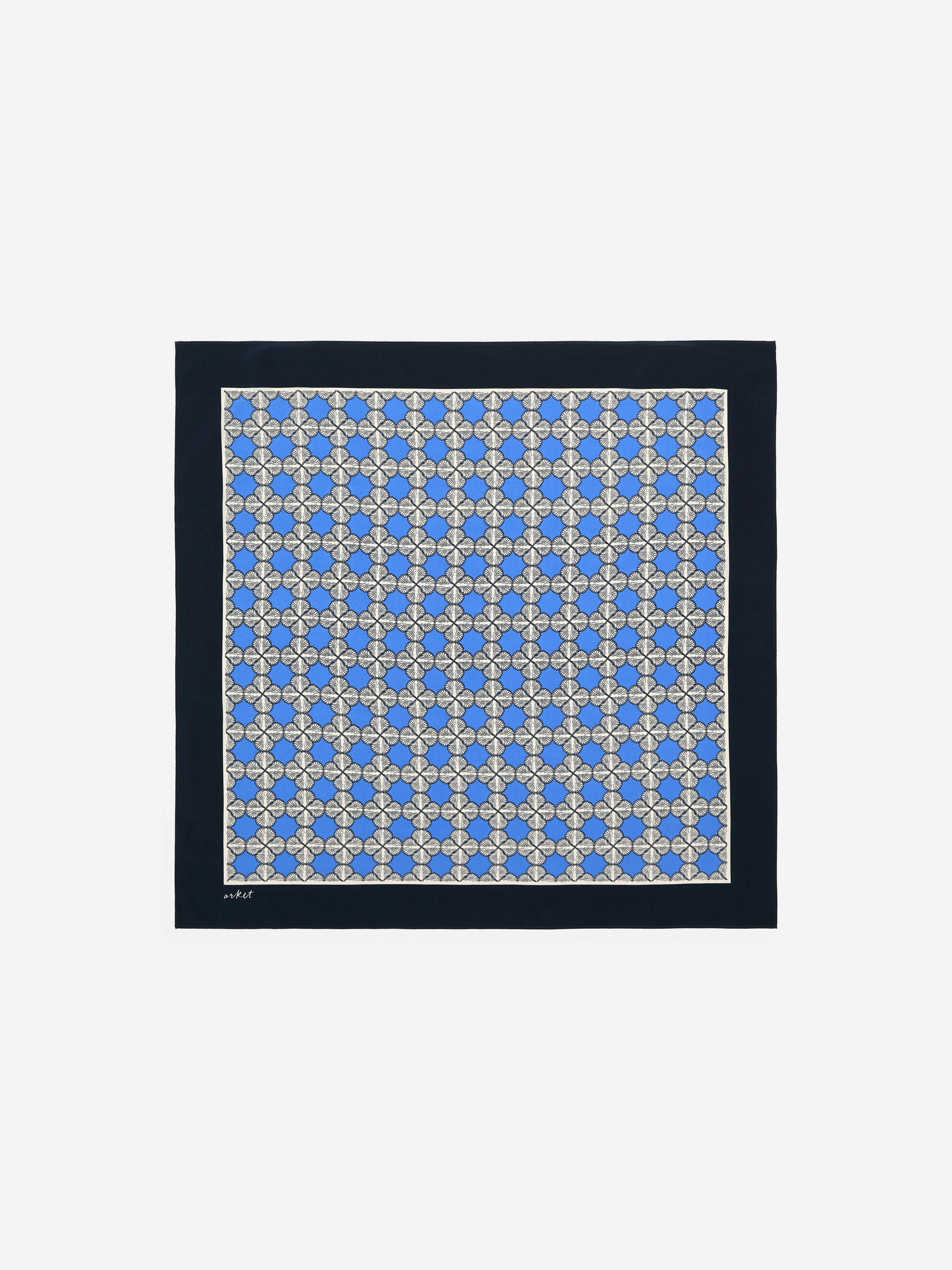 Mintás selyemsál-Kék/Tengeri Kagylók