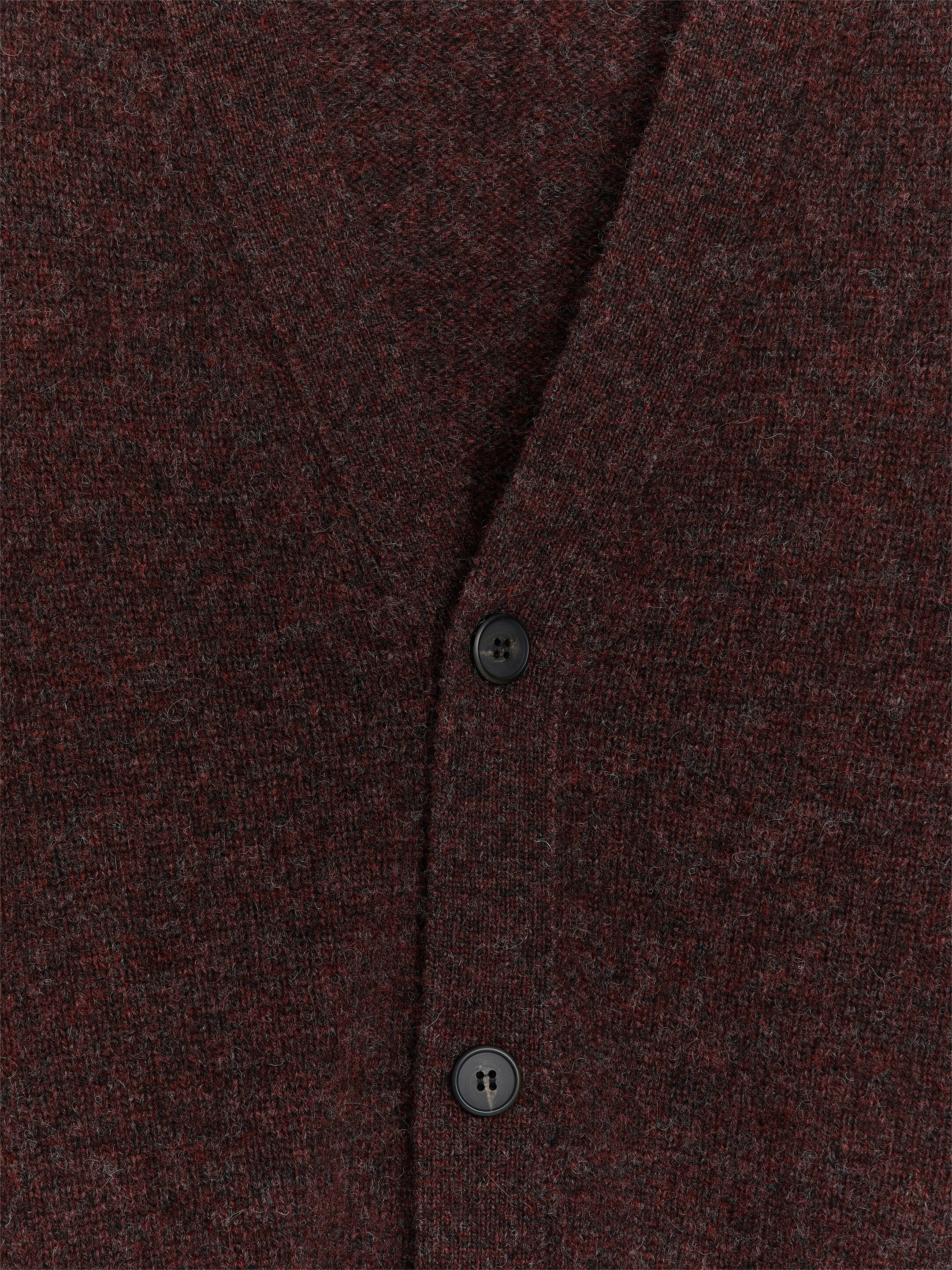 Zobacz większy obraz: Wełniany kardigan z wycięciem w szpic - Ciemnoczerwony - ON | H&M PL 2