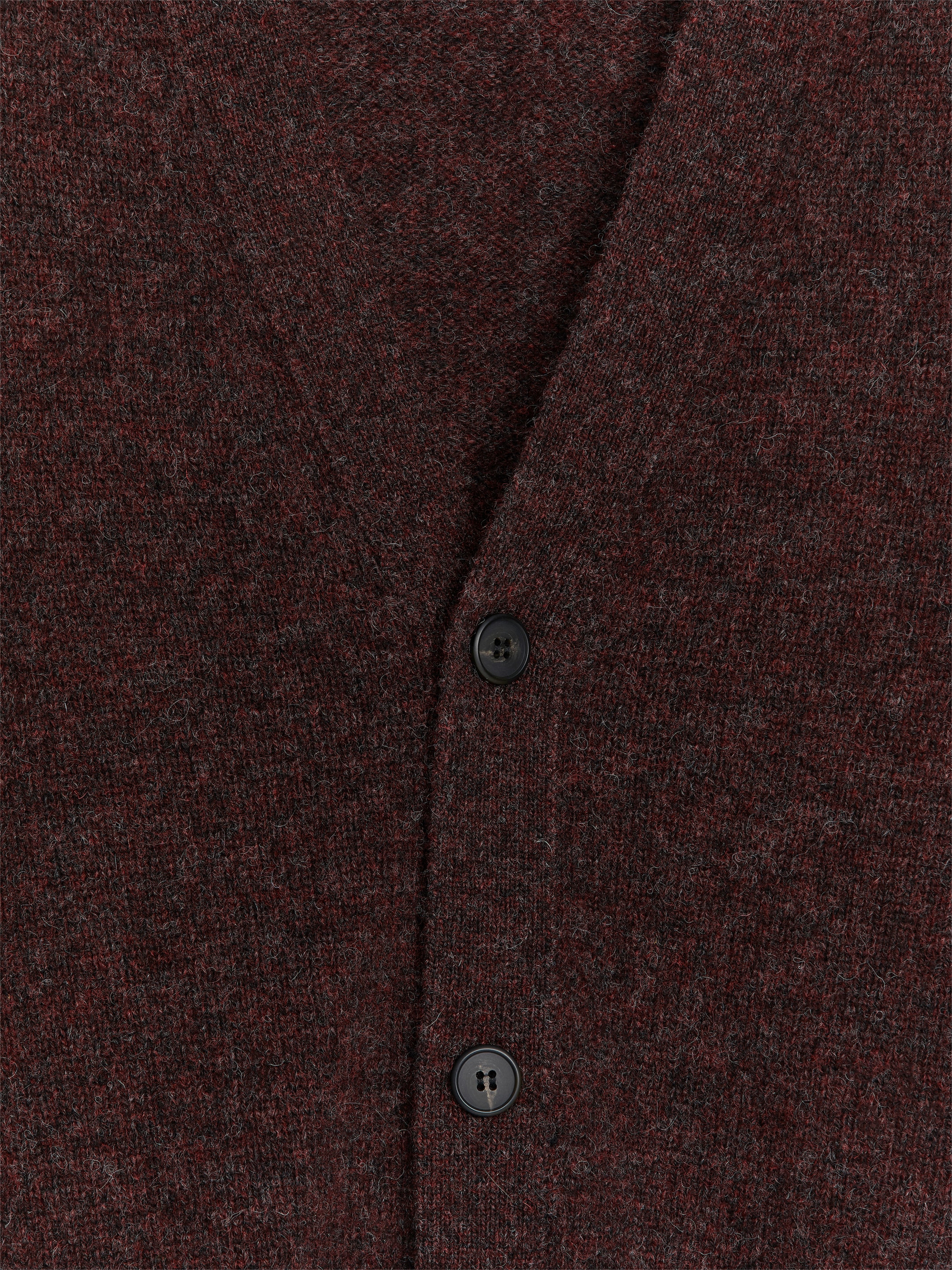 Cárdigan de lana con cuello en V - Burdeos - Corte estándar - Men - StillMedia/DescriptiveDetail - 2