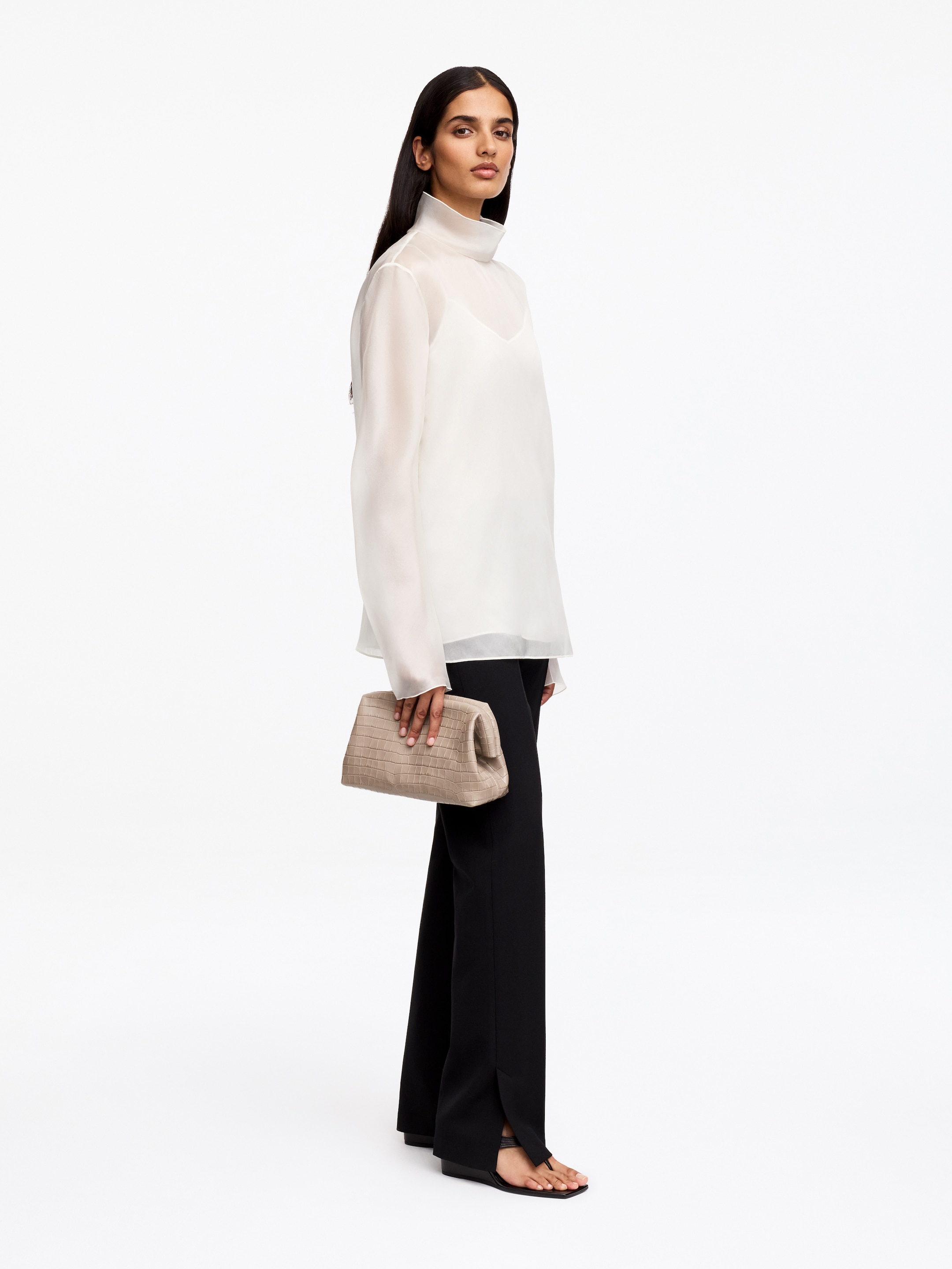 Silk Organza Blouse - White - Regular fit - women - StillMedia/Lookbook - 4