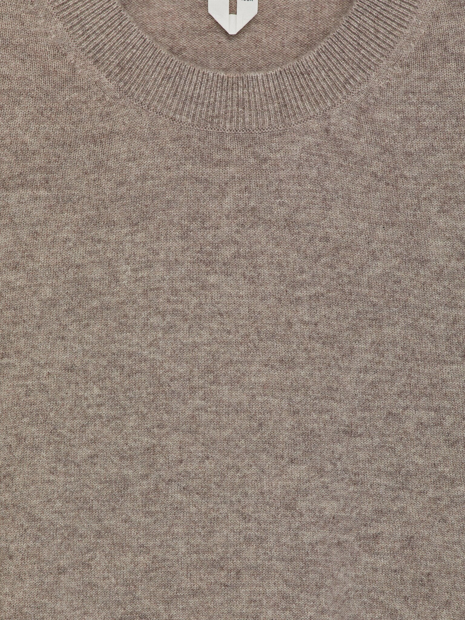 Pull à col rond en cachemire - Beige chiné/Marron/Bleu foncé - 4