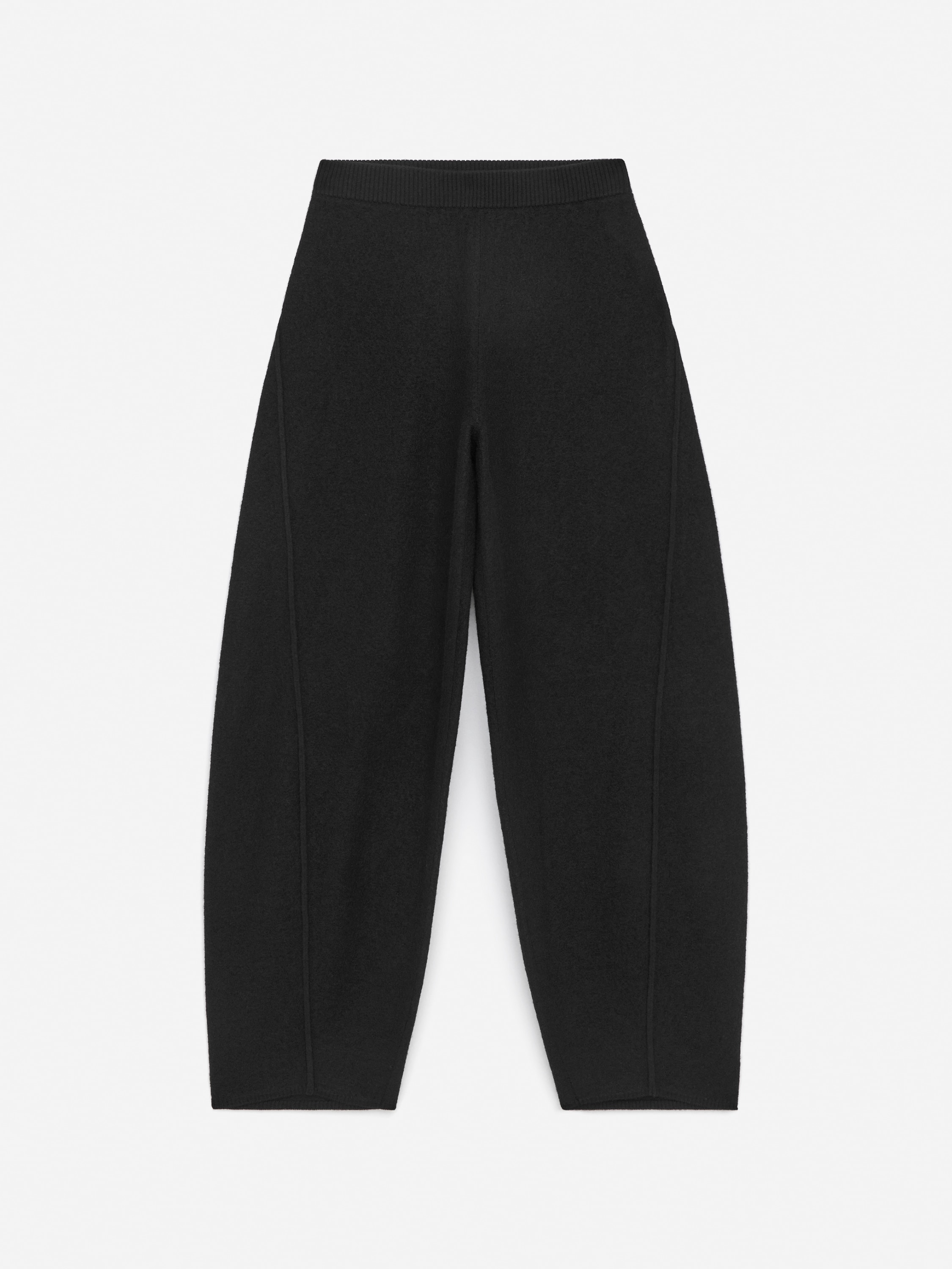 Boiled Wool Trousers - Black