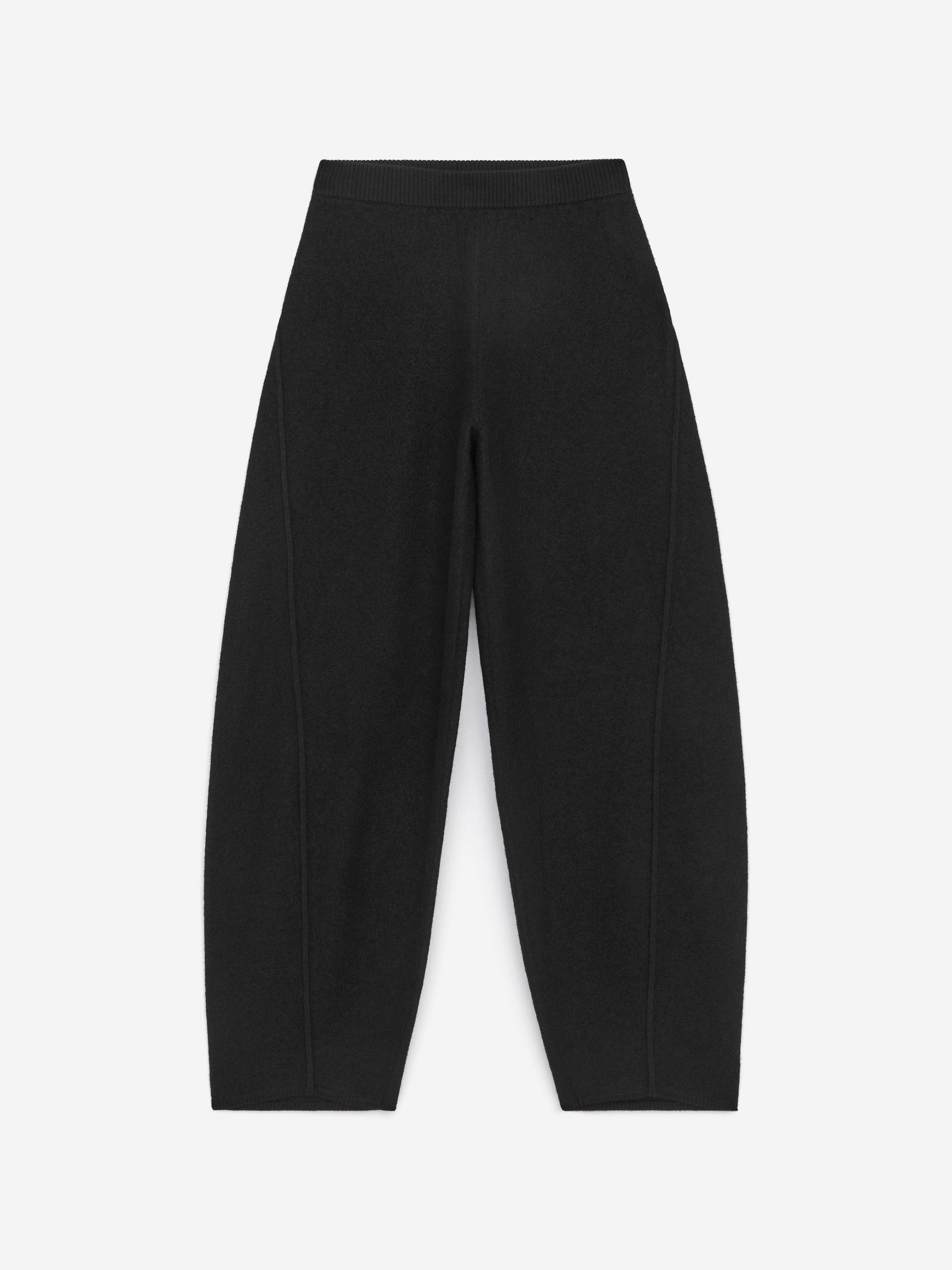 Boiled Wool Trousers - Black - Loose fit - Women - StillMedia/DescriptiveStillLife - 1