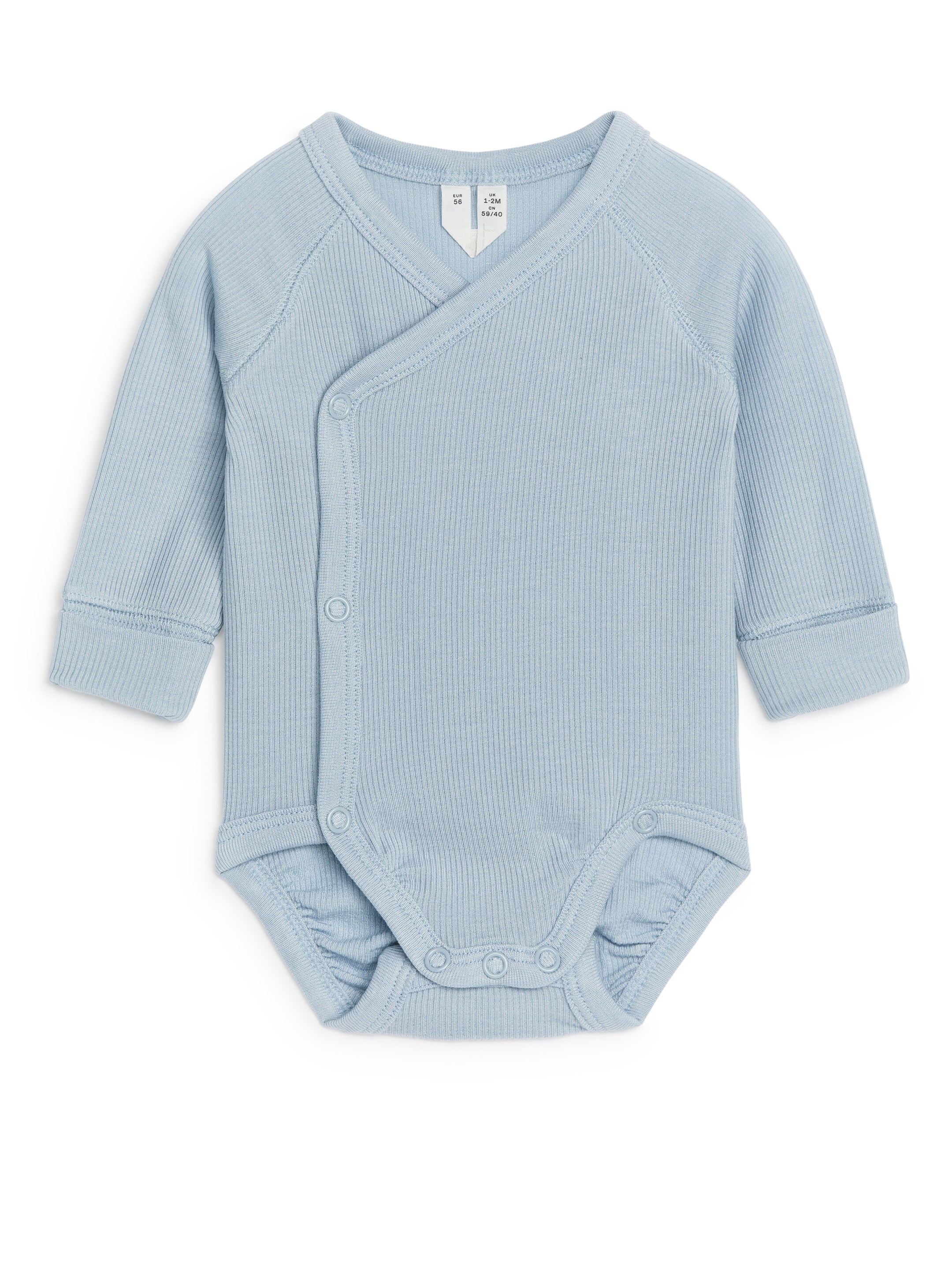 Agrandir l'image: Body côtelé lisse pour nouveau-né - Bleu ciel - ENFANT | H&M CH 1
