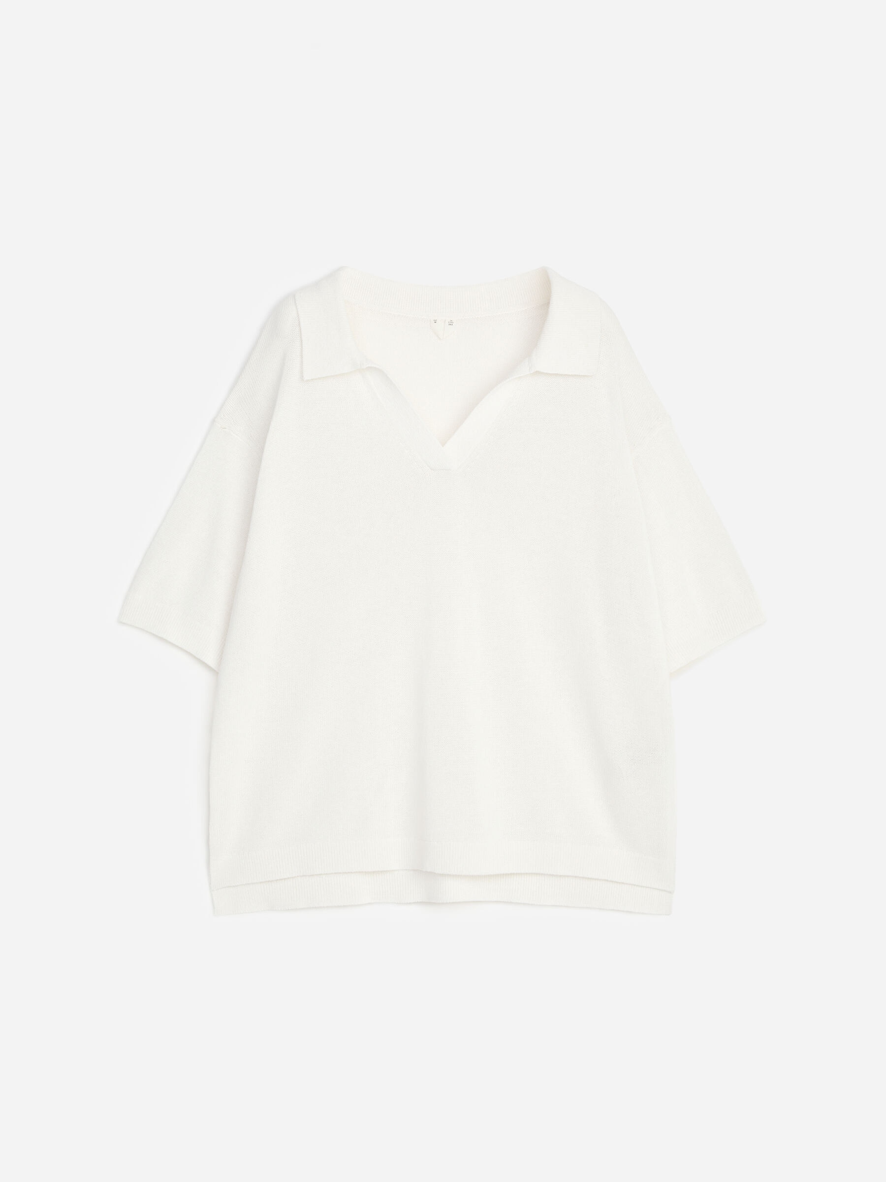 Jersey tipo polo de punto-#FFFFFF-19382
