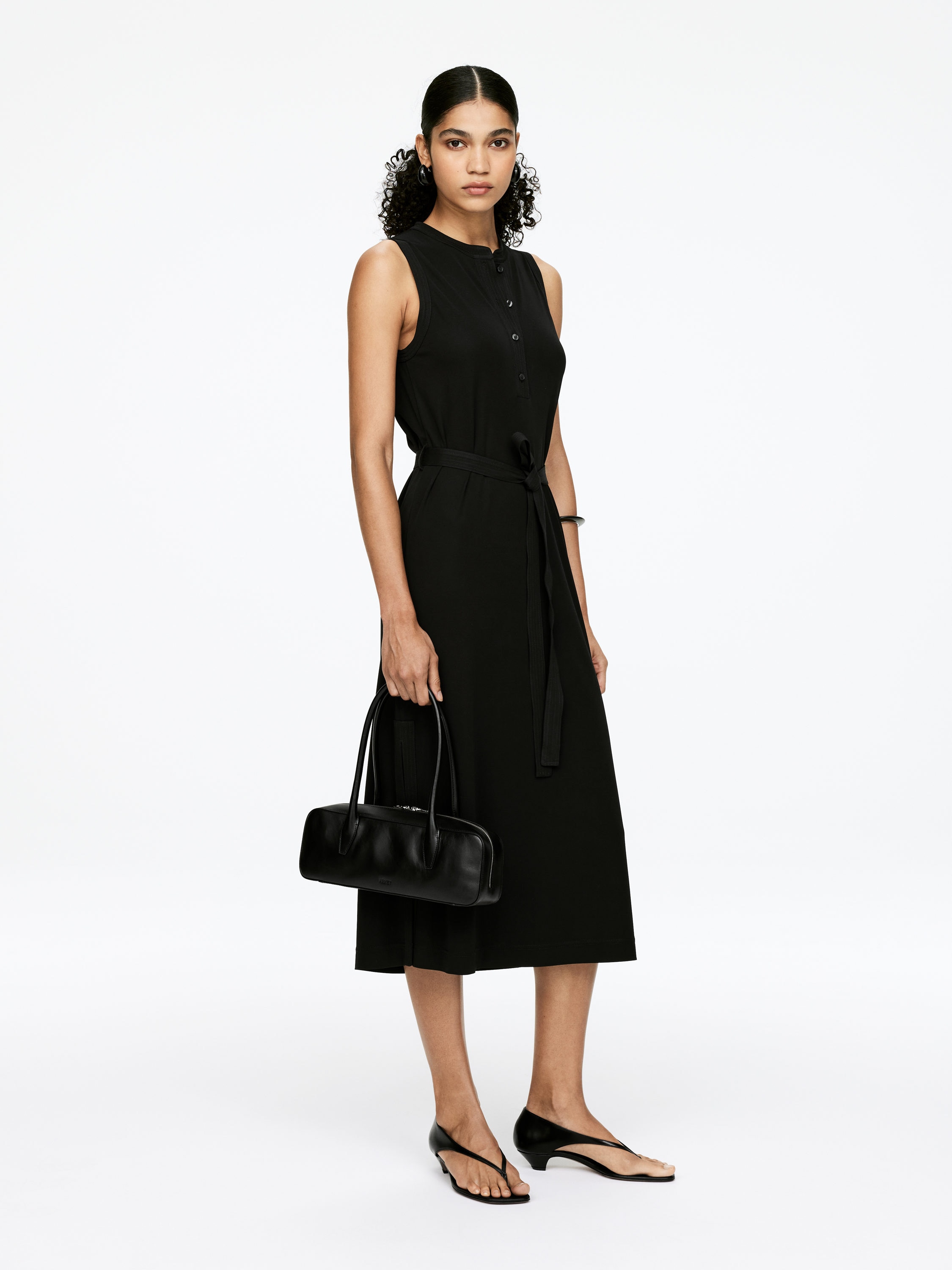Stretch Viscose Dress - Black - Regular fit - Women - StillMedia/Lookbook - 6