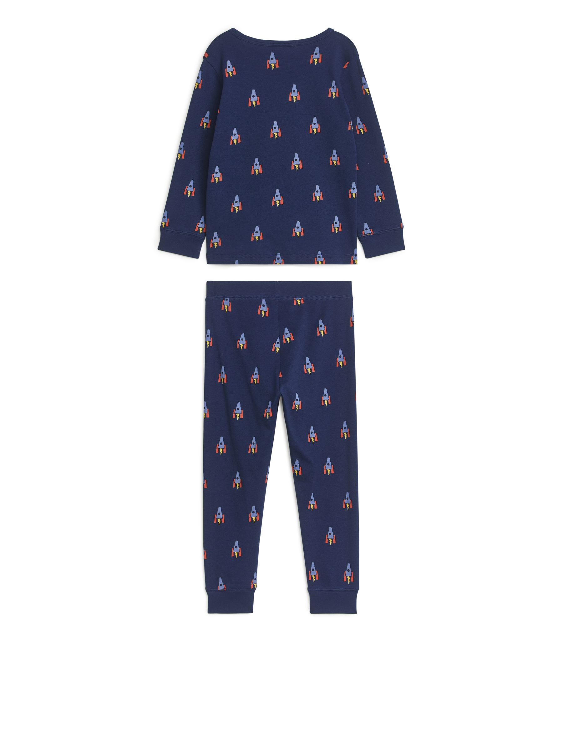 Jersey-Pyjama - Dunkelblau/Raketen - Regular Fit - Kinder - StillMedia/DescriptiveStillLife - 2