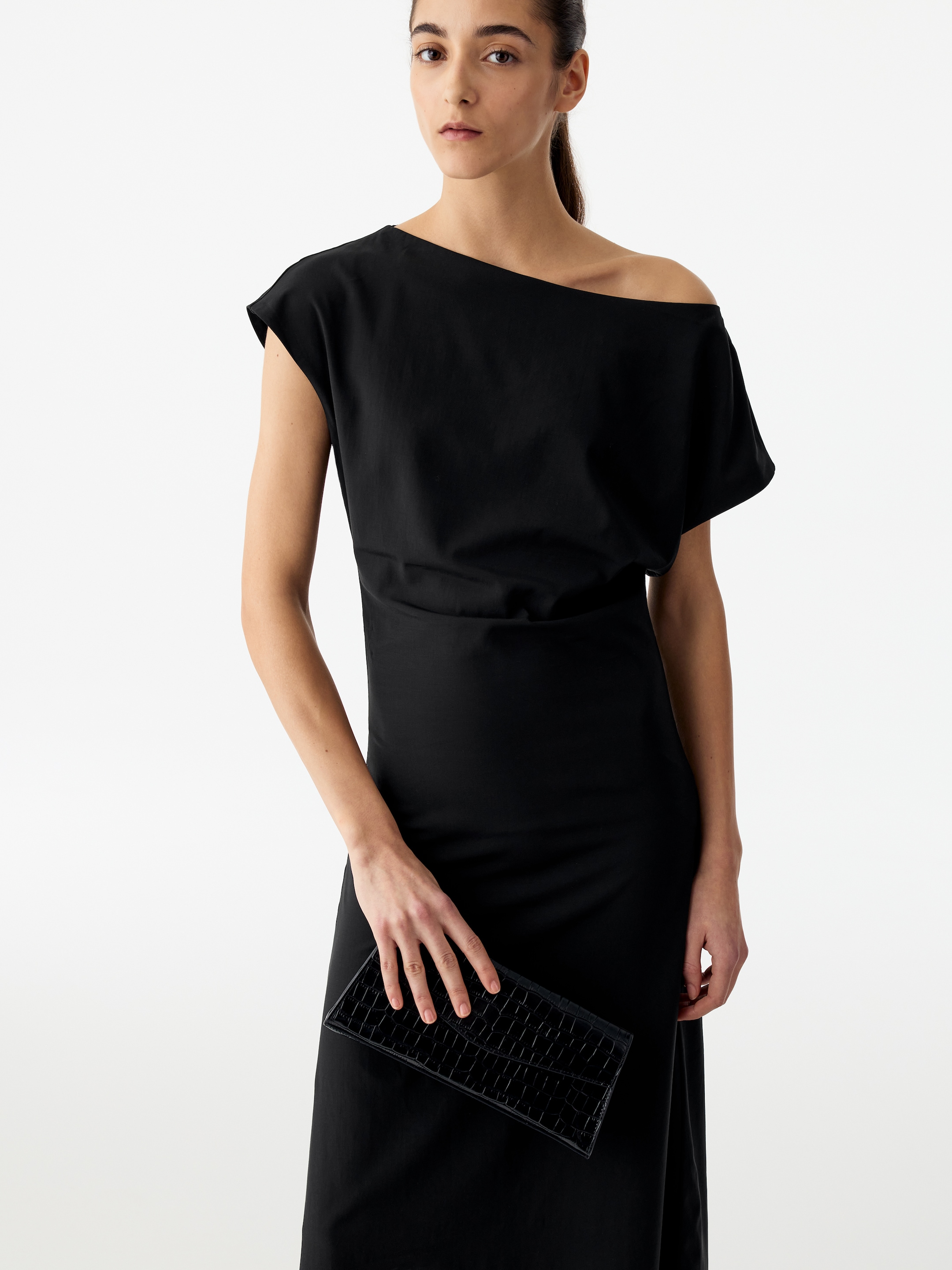 Off-Shoulder Midi Dress - Black - Regular fit - women - StillMedia/Lookbook - 10