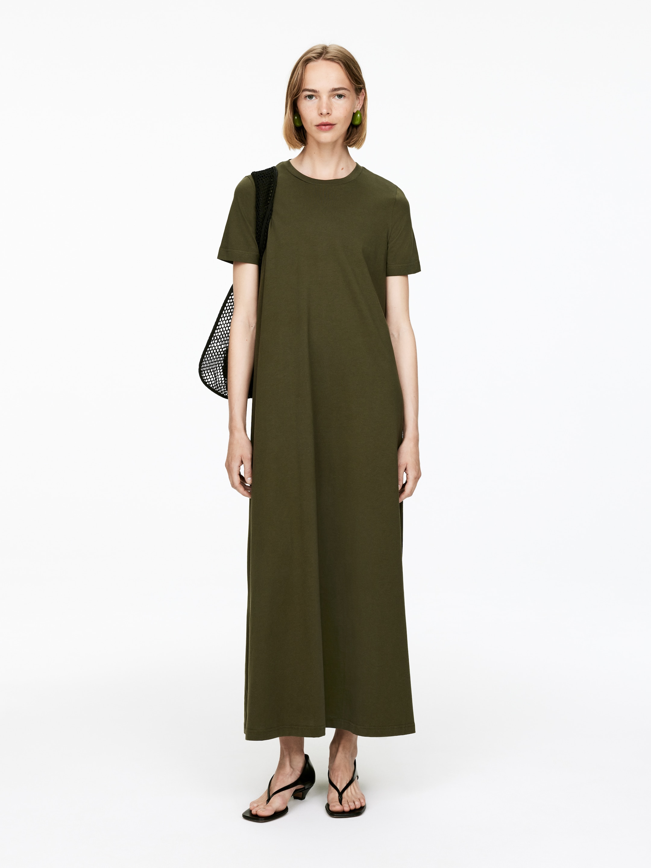 Visualizza immagine più grande: Maxi abito T-shirt - Verde kaki - DONNA | H&M IT 1