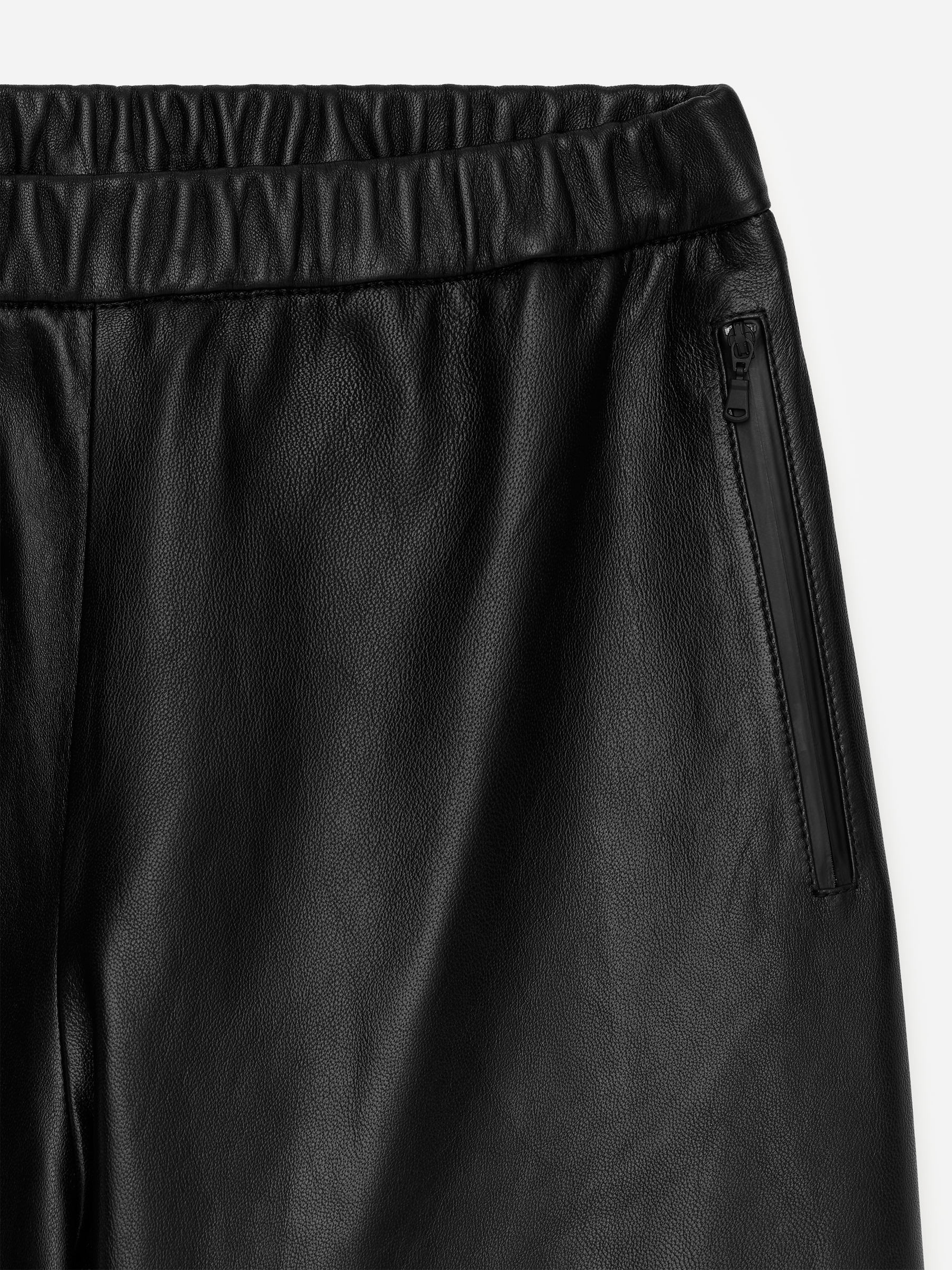 Lockere Lederhose - Schwarz - Relaxed Fit - Damen - StillMedia/DescriptiveDetail - 2