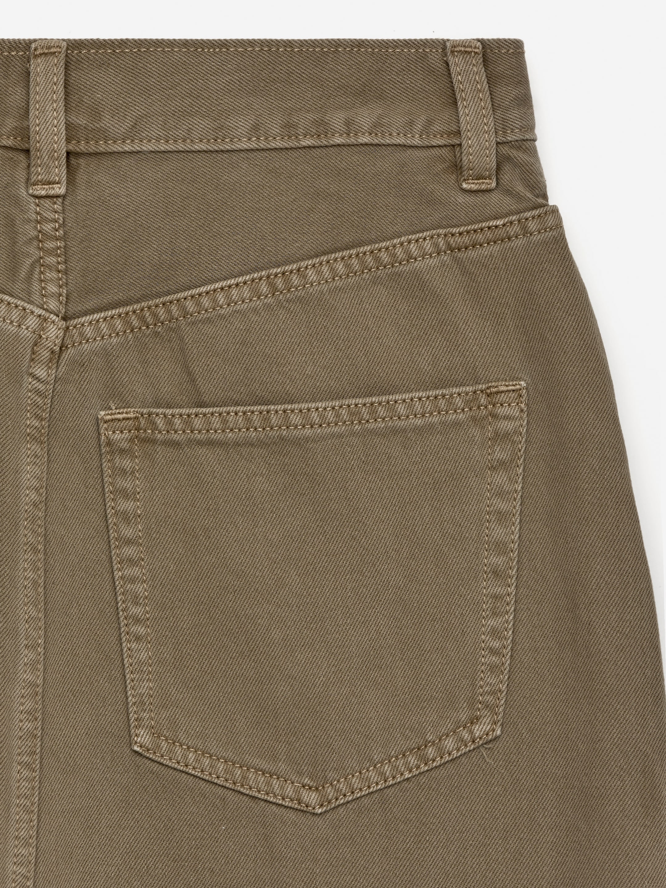 Omlott denimkjol - Khakigrön - Regular fit - Women - StillMedia/DescriptiveDetail - 2