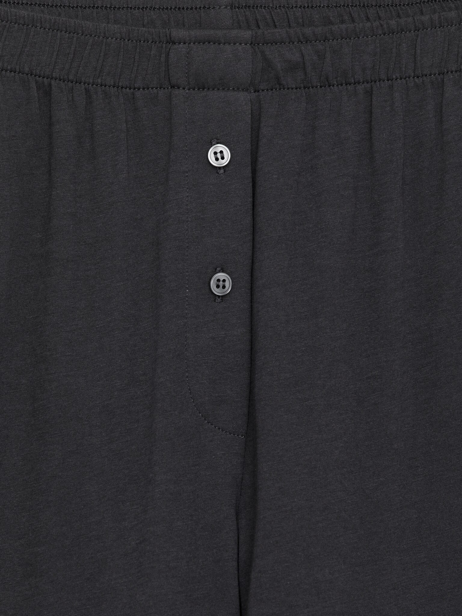 Pantalon drapé en coton mélangé - Gris foncé - 5