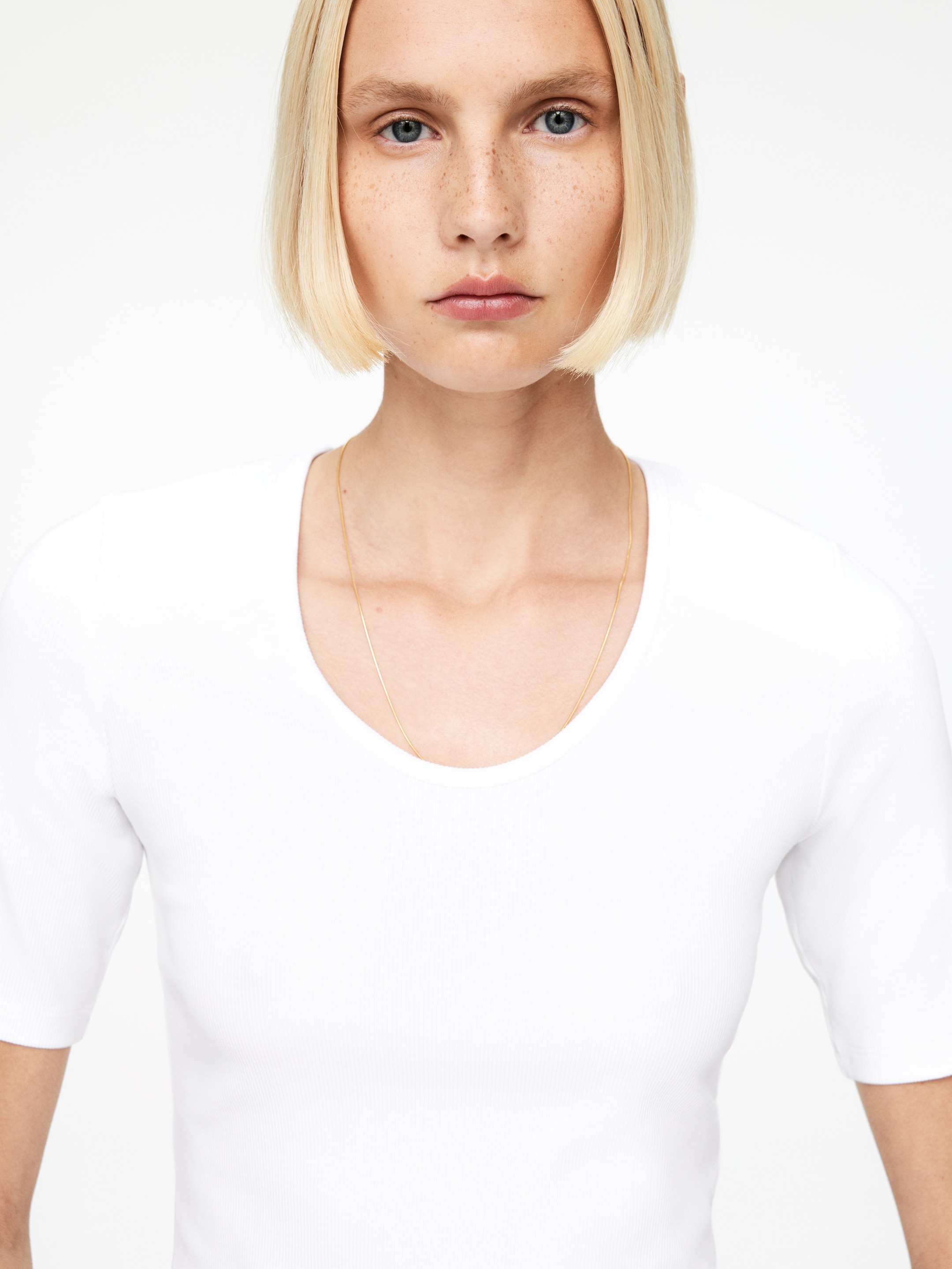 Agrandir l'image: T-shirt côtelé - Blanc - FEMME | H&M FR 4