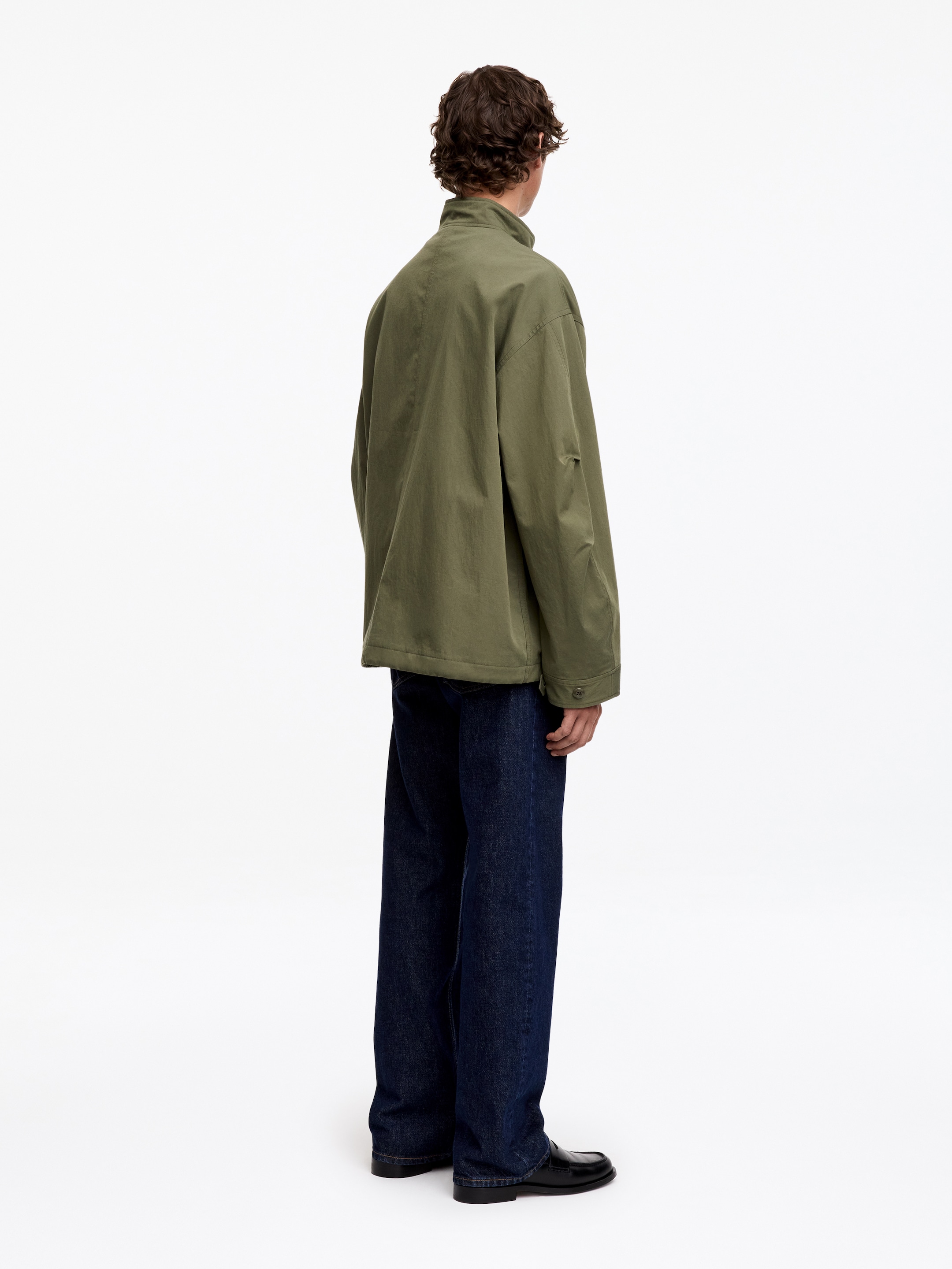2-in-1 Cropped Parka - Khaki Green - Relaxed fit - men - StillMedia/Lookbook - 6