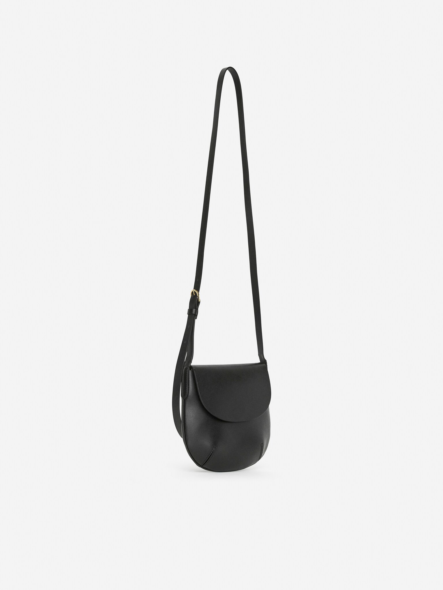 Sac en cuir à bandoulière - Noir/Rouge foncé/Jaune - 2