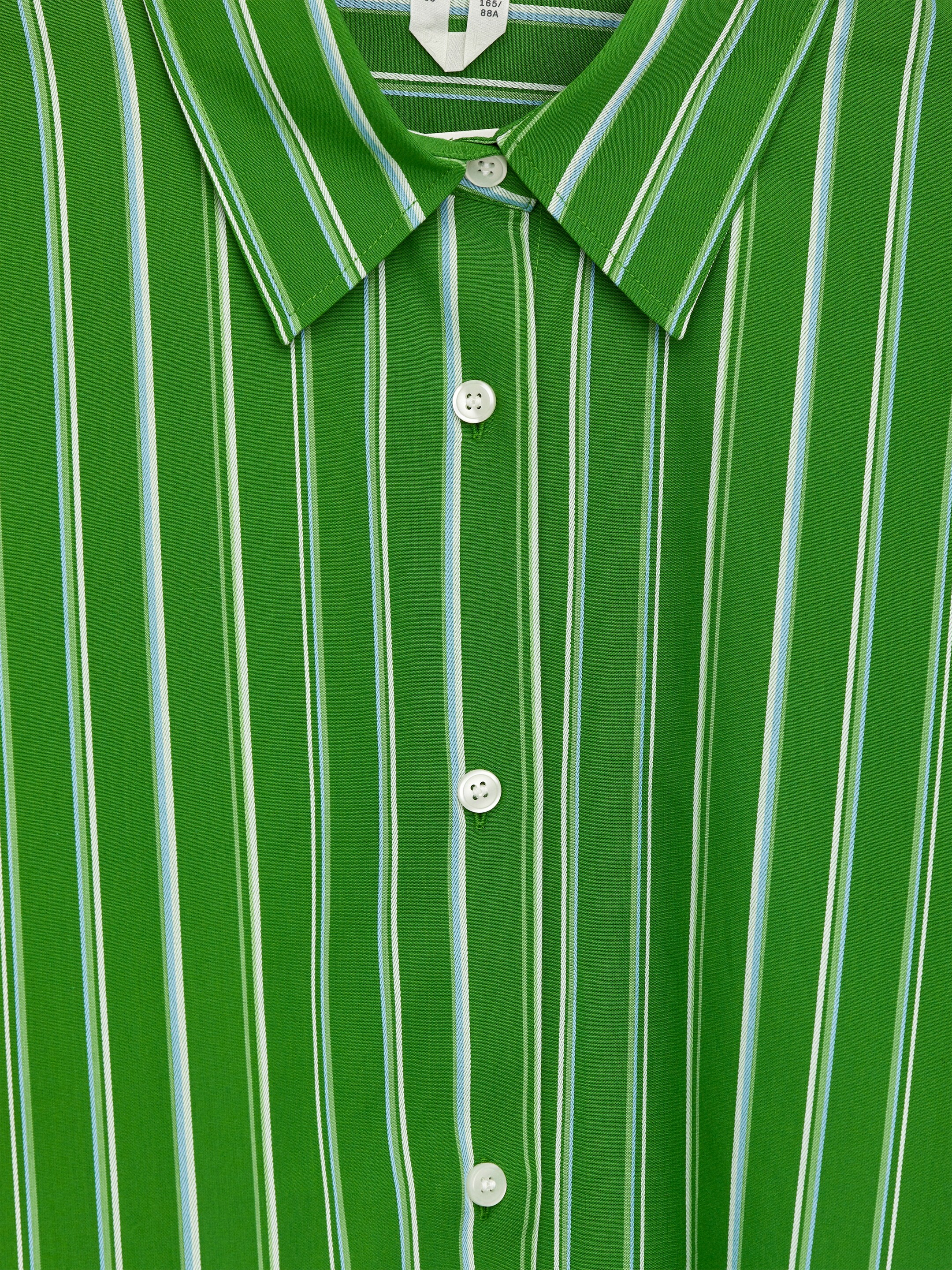 Grotere afbeelding bekijken: Relaxed Poplin Shirt - Groen/gestreept - DAMES | H&M BE 6