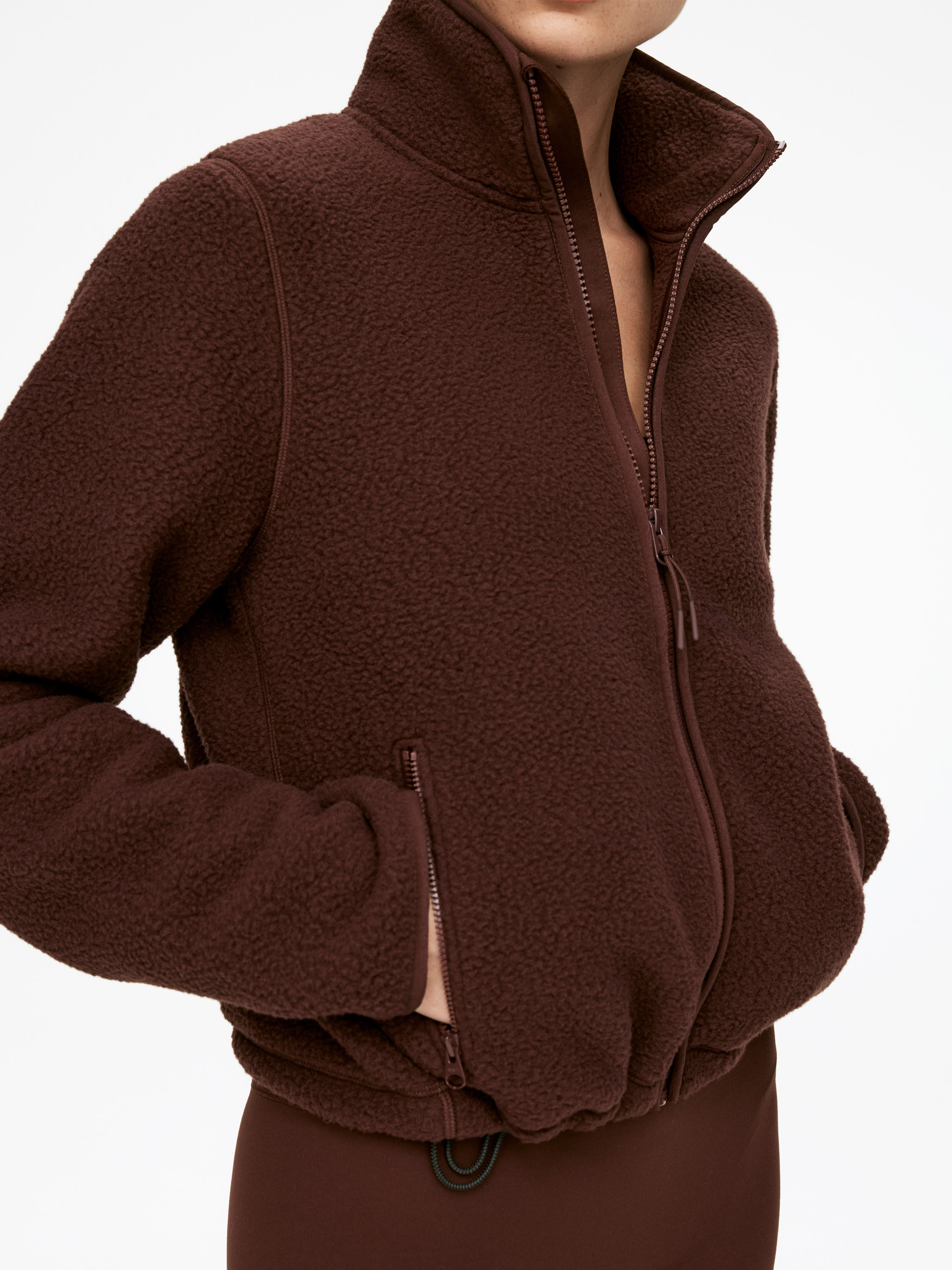 Fleece Jacket - Burgundy - Slim fit - Women - StillMedia/Lookbook - 6