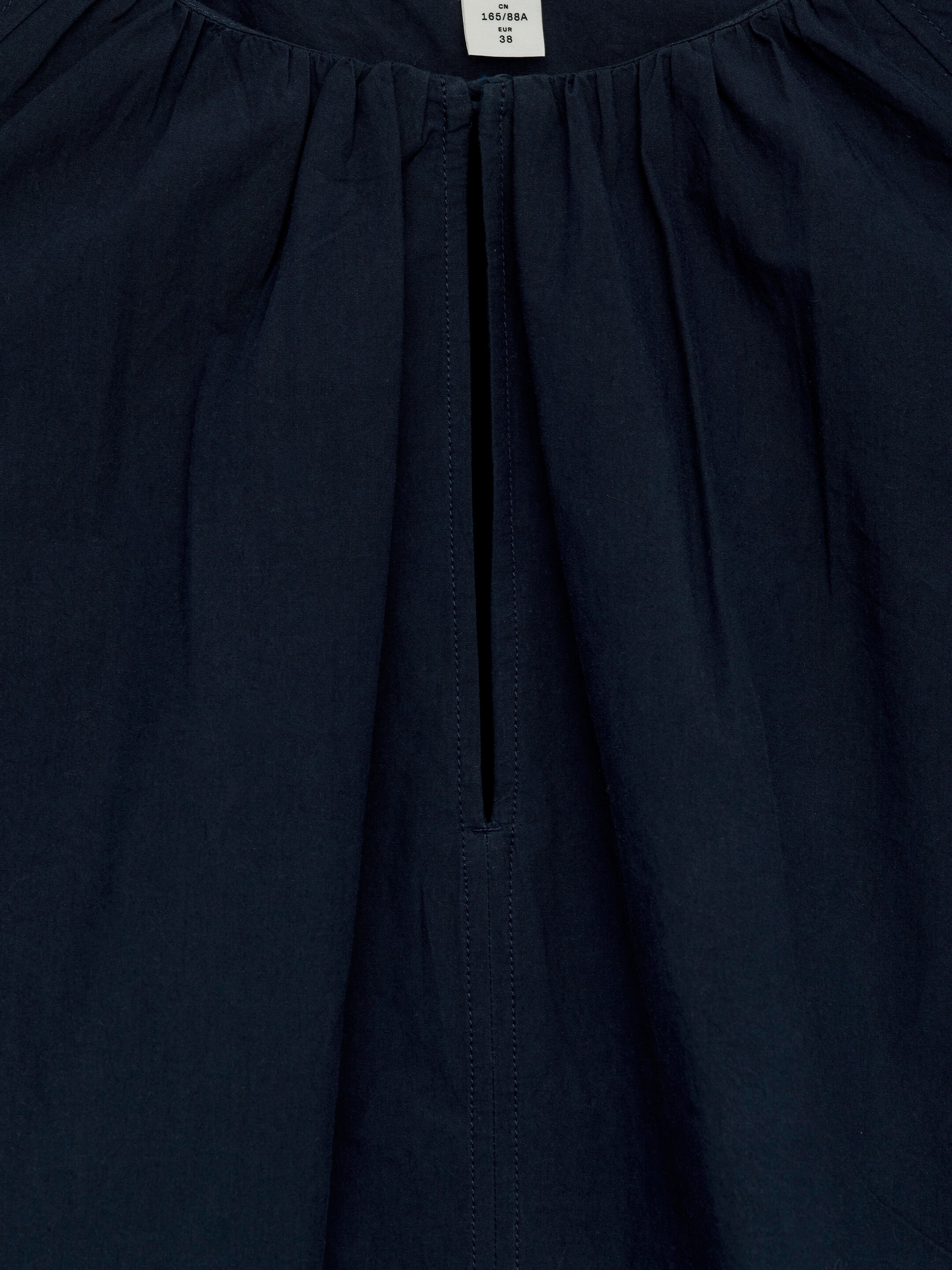 Gathered Cotton Top - Dark Blue - Regular fit - Women - StillMedia/DescriptiveDetail - 1