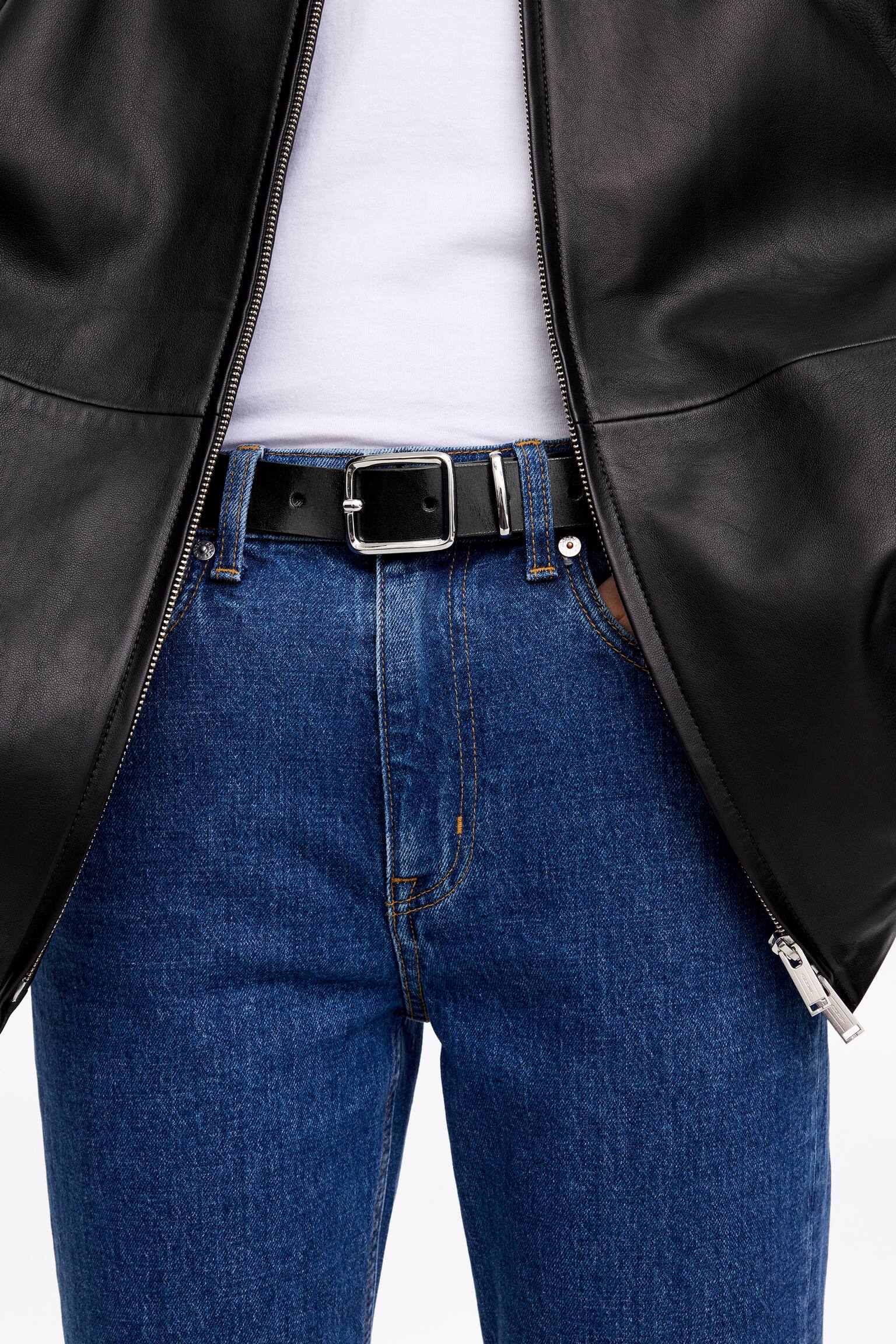 Ledergürtel - Schwarz/Schwarz - 1