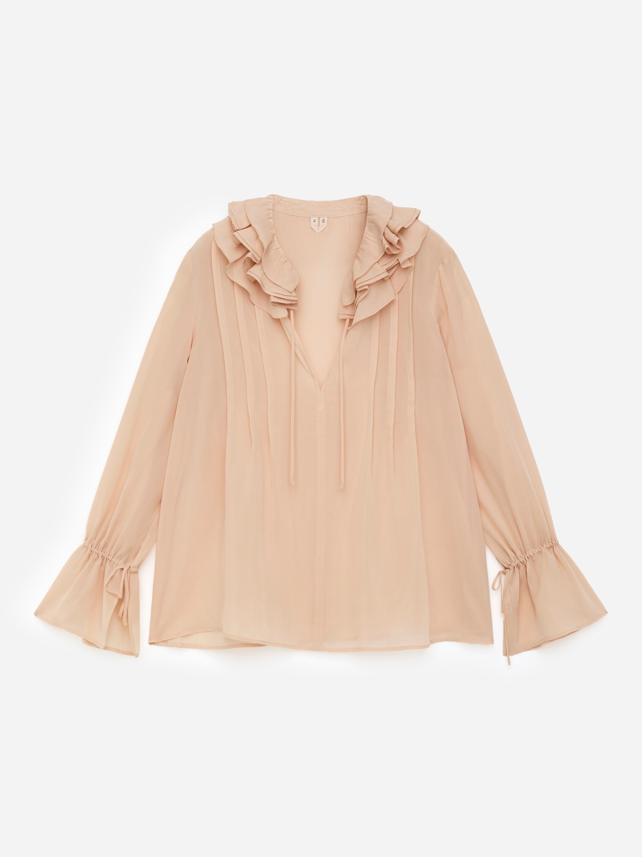 Ver imagen más grande: Blusa de cuello con volantes - Beige - MUJER | H&M ES 5