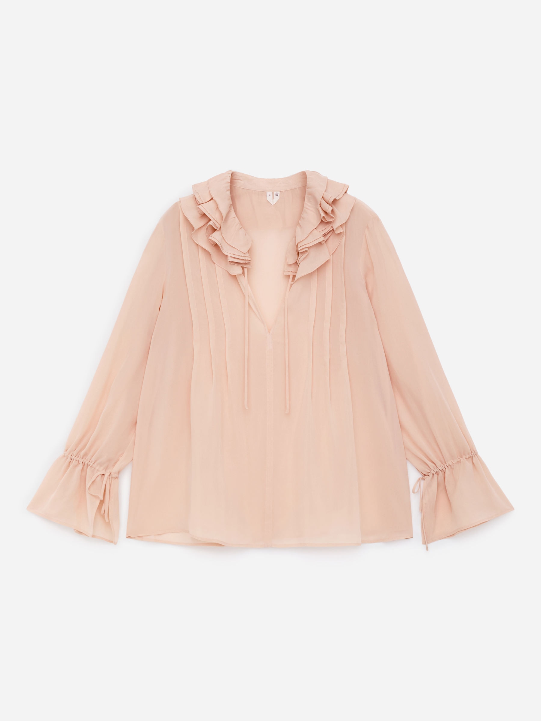 Frill-Collar Blouse-#D1C2AC-17171