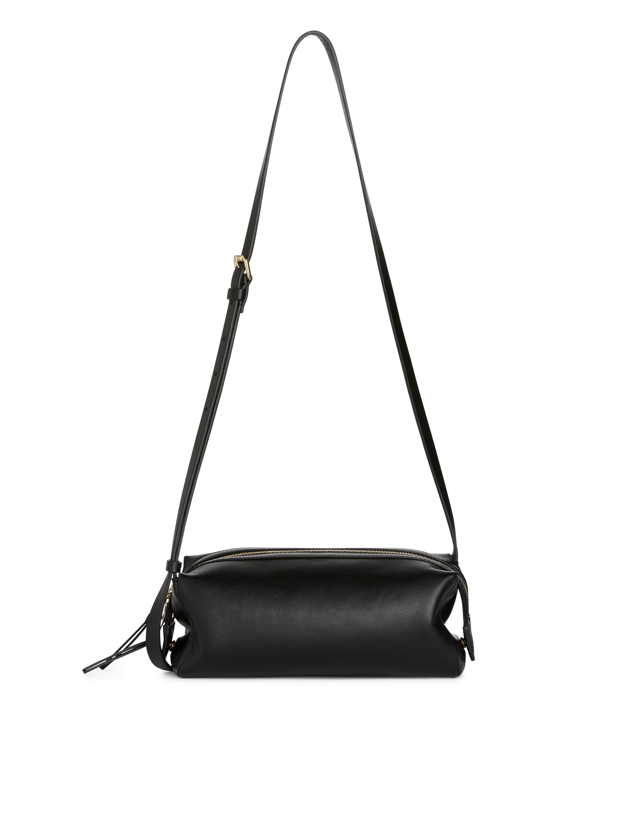 Boxy Crossbody Leather Bag - Black - Women - StillMedia/DescriptiveStillLife - 10