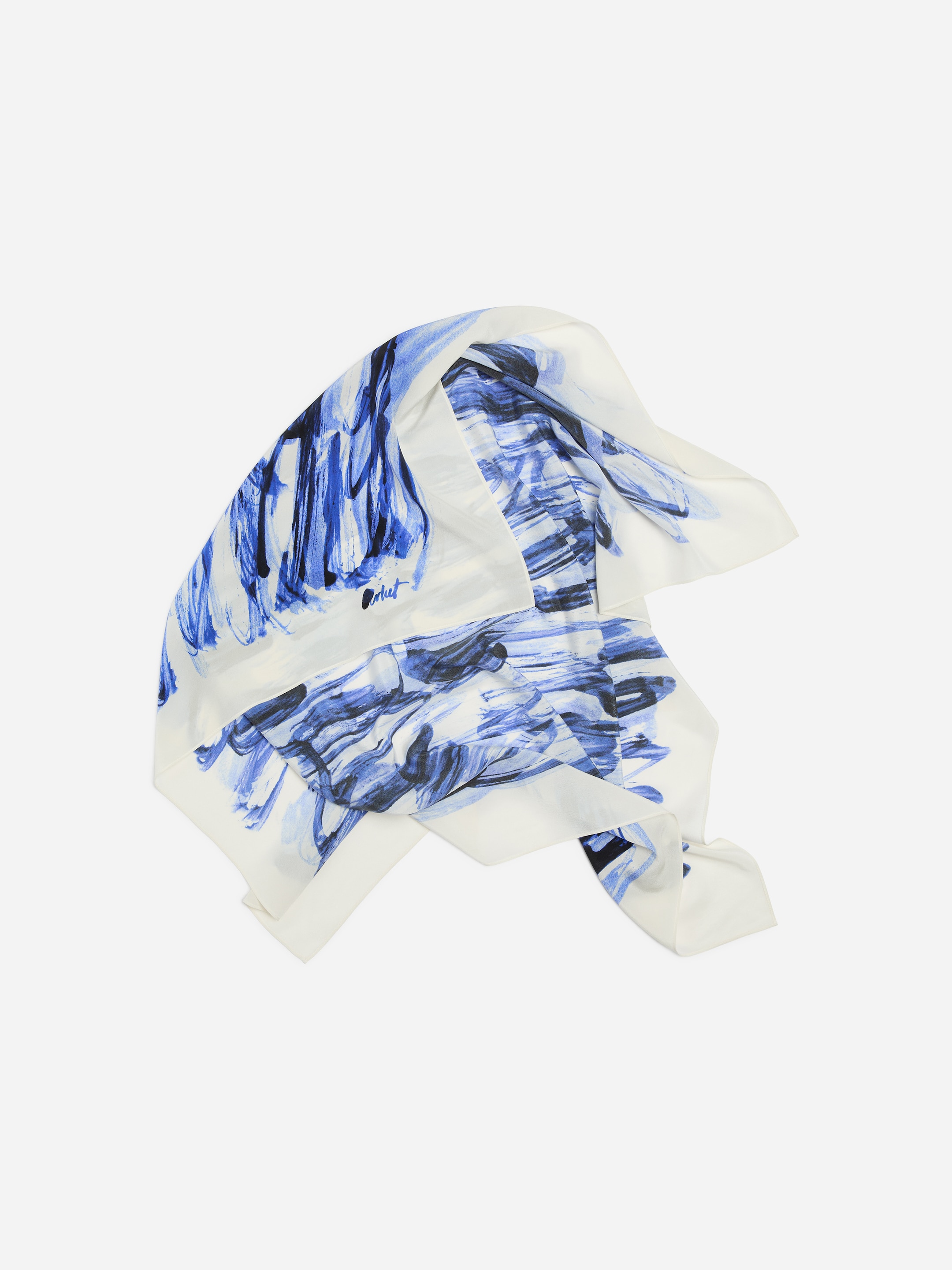 Pañuelo de seda estampado - Azul/blanco - women - StillMedia/DescriptiveDetail - 2