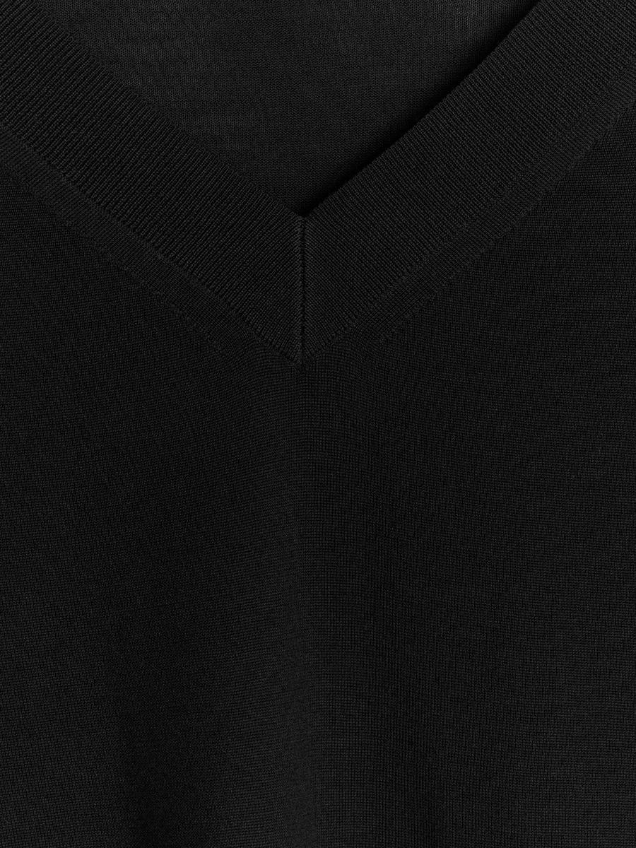 Faux col noir pur mérinos (M) main image 1