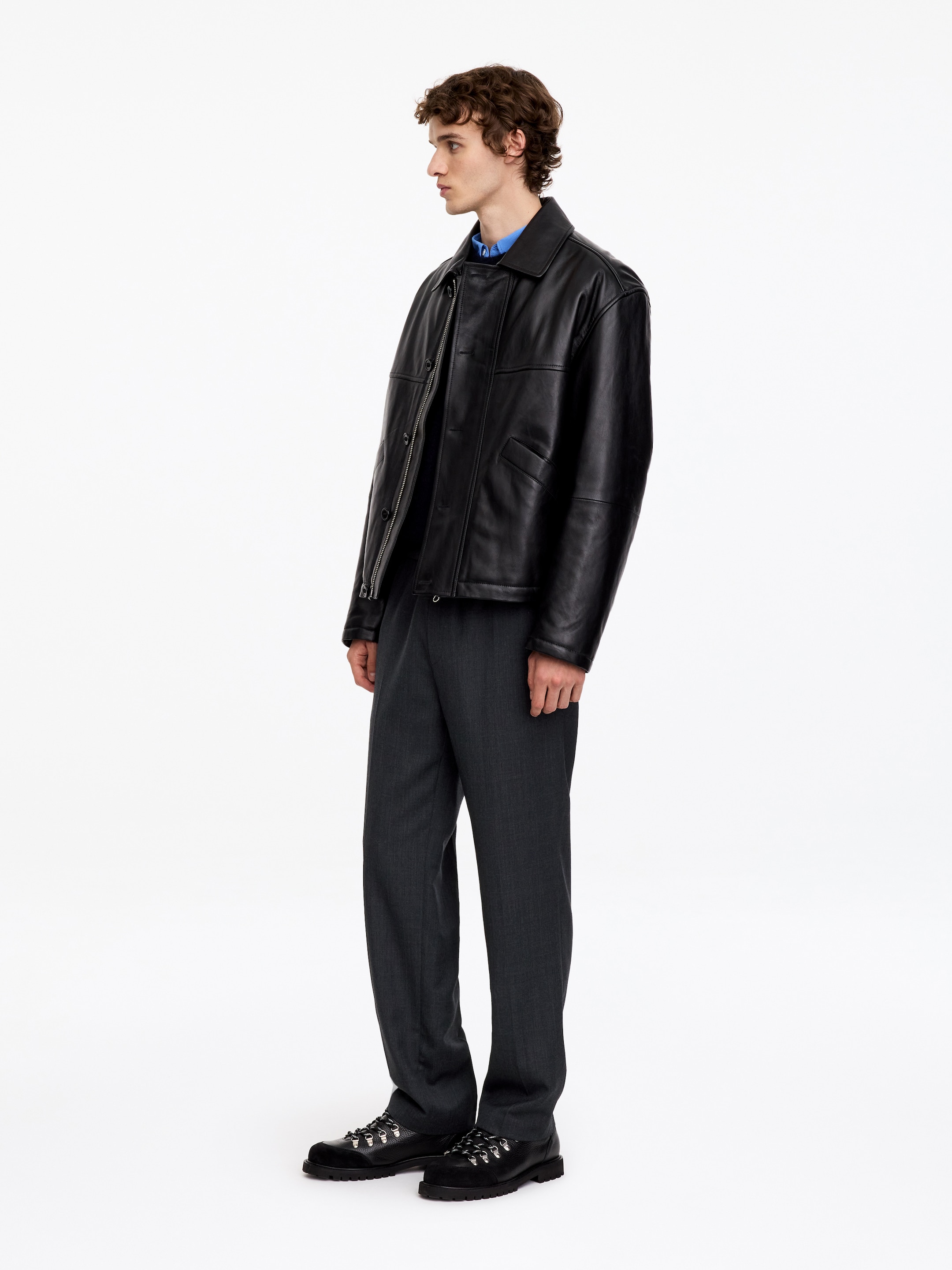 Drawstring Wool-Blend Trousers - Grey - Regular fit - men - StillMedia/Lookbook - 5