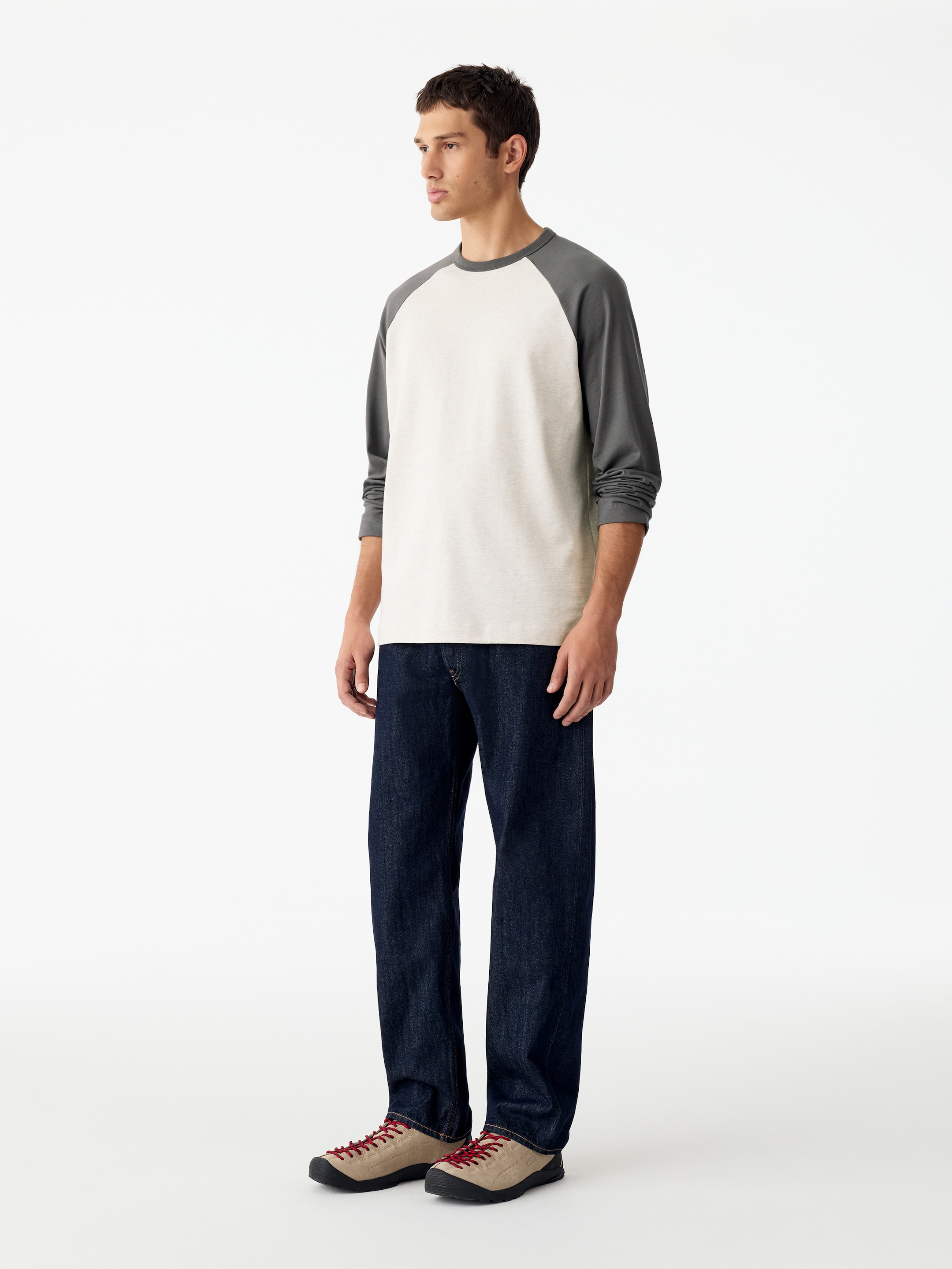 T-shirt stile baseball - Bianco sporco/Grigio - Regular fit - men - StillMedia/Lookbook - 4
