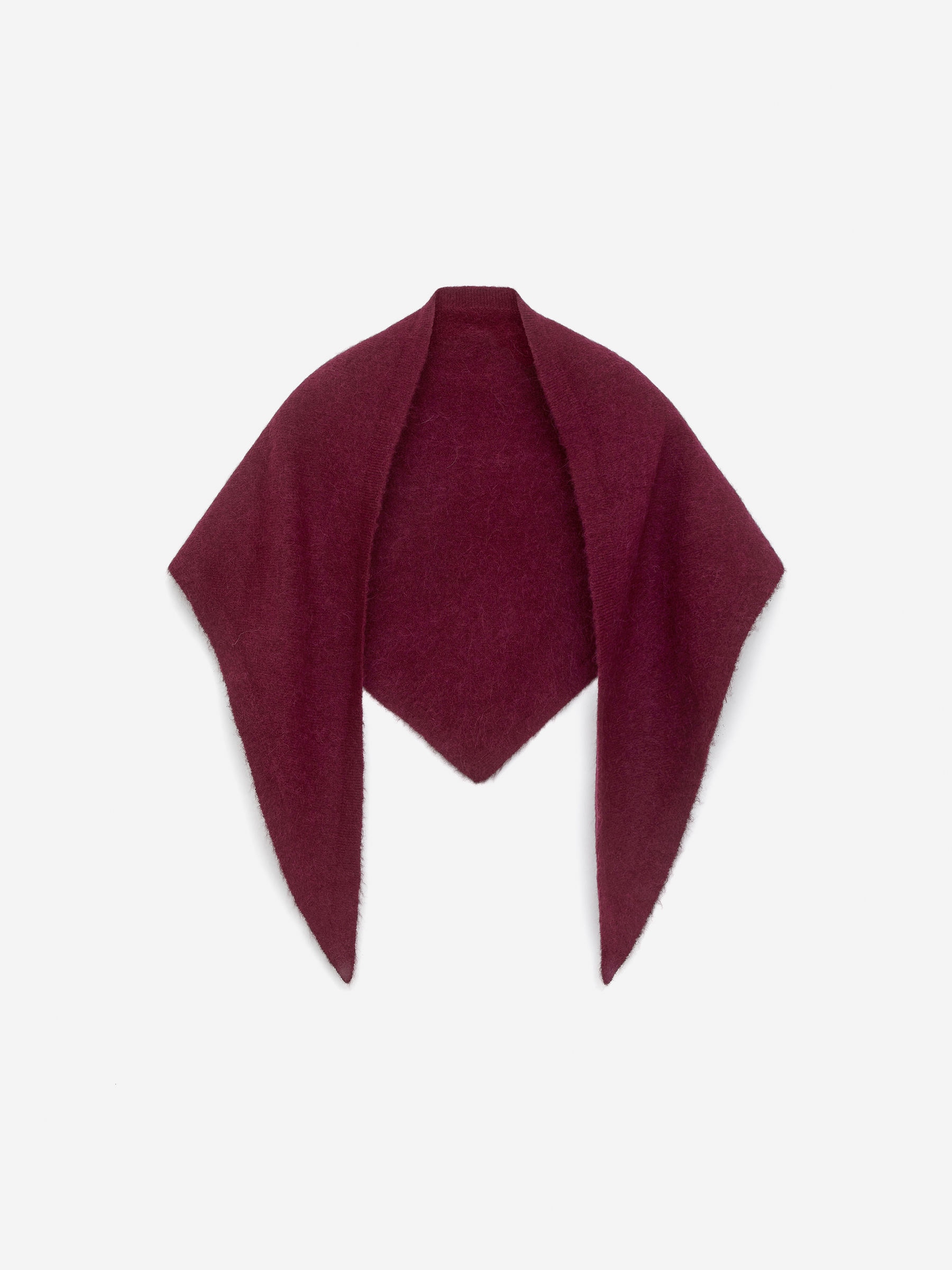 Alpaca-Wool Blend Scarf-#5F353C-17423